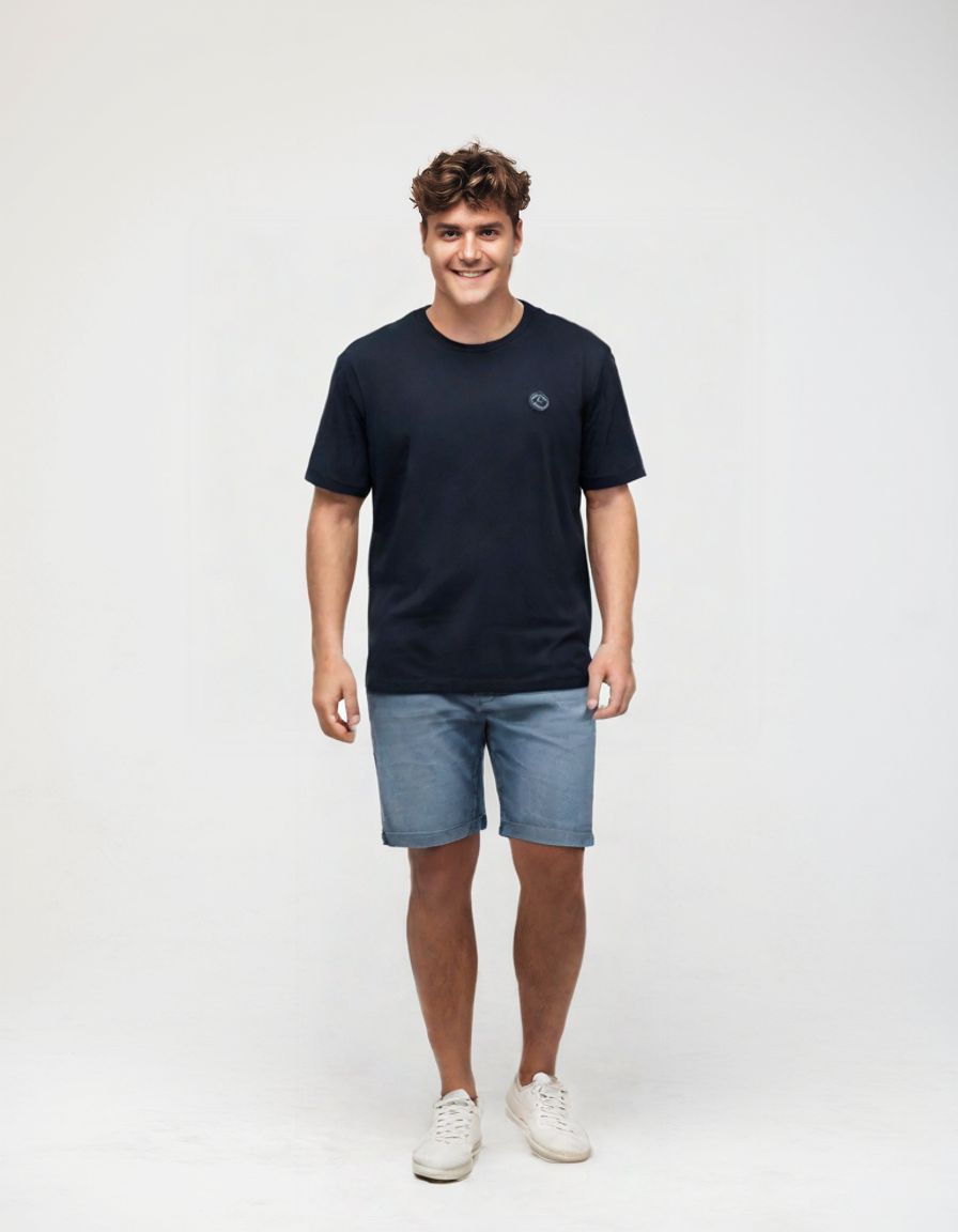 T-Shirt Girocollo Mezza Manica in Cotone Ascot 05-337