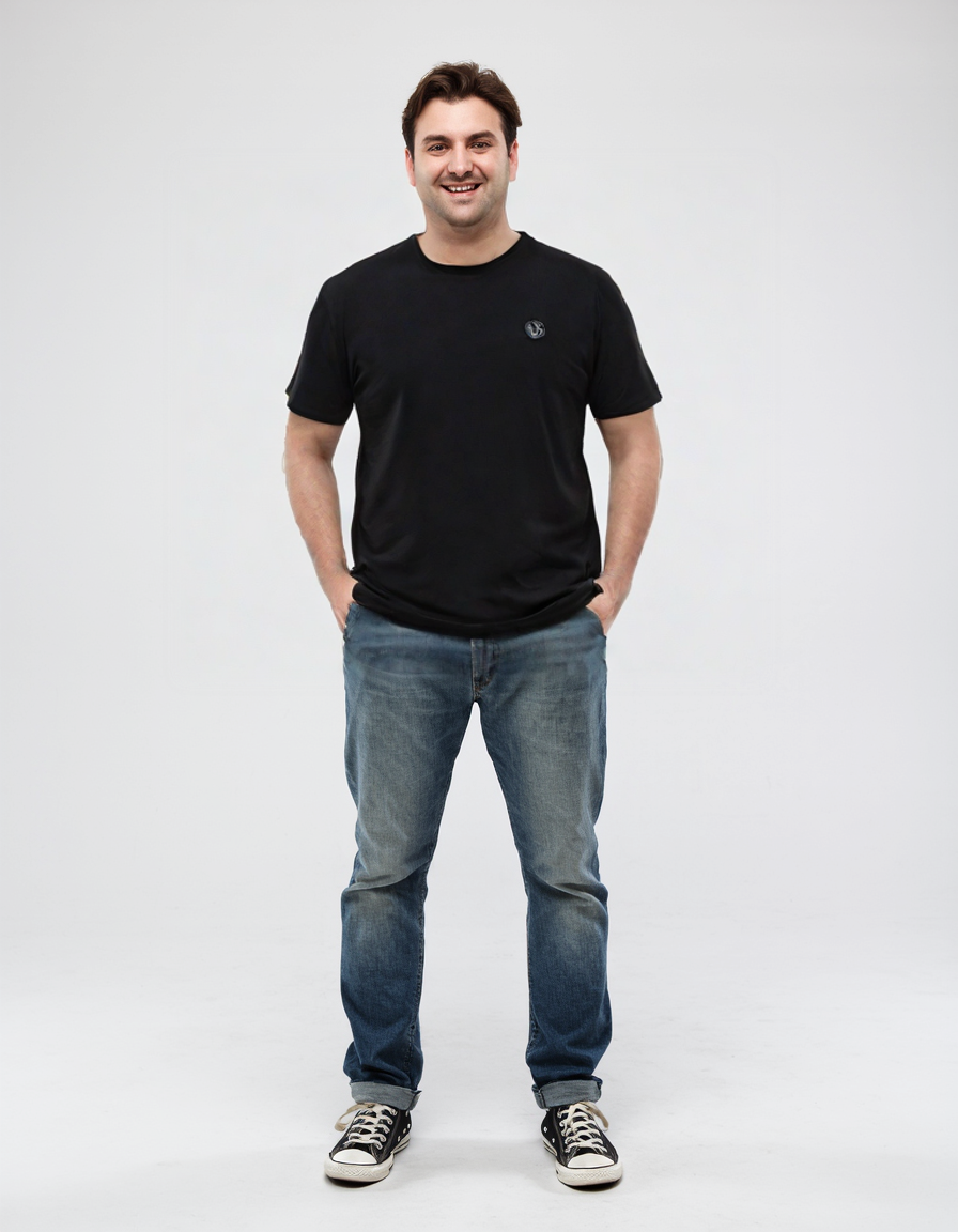 T- Shirt Girocollo Mezza Manica Taglie Forti in Cotone Ascot 05-537