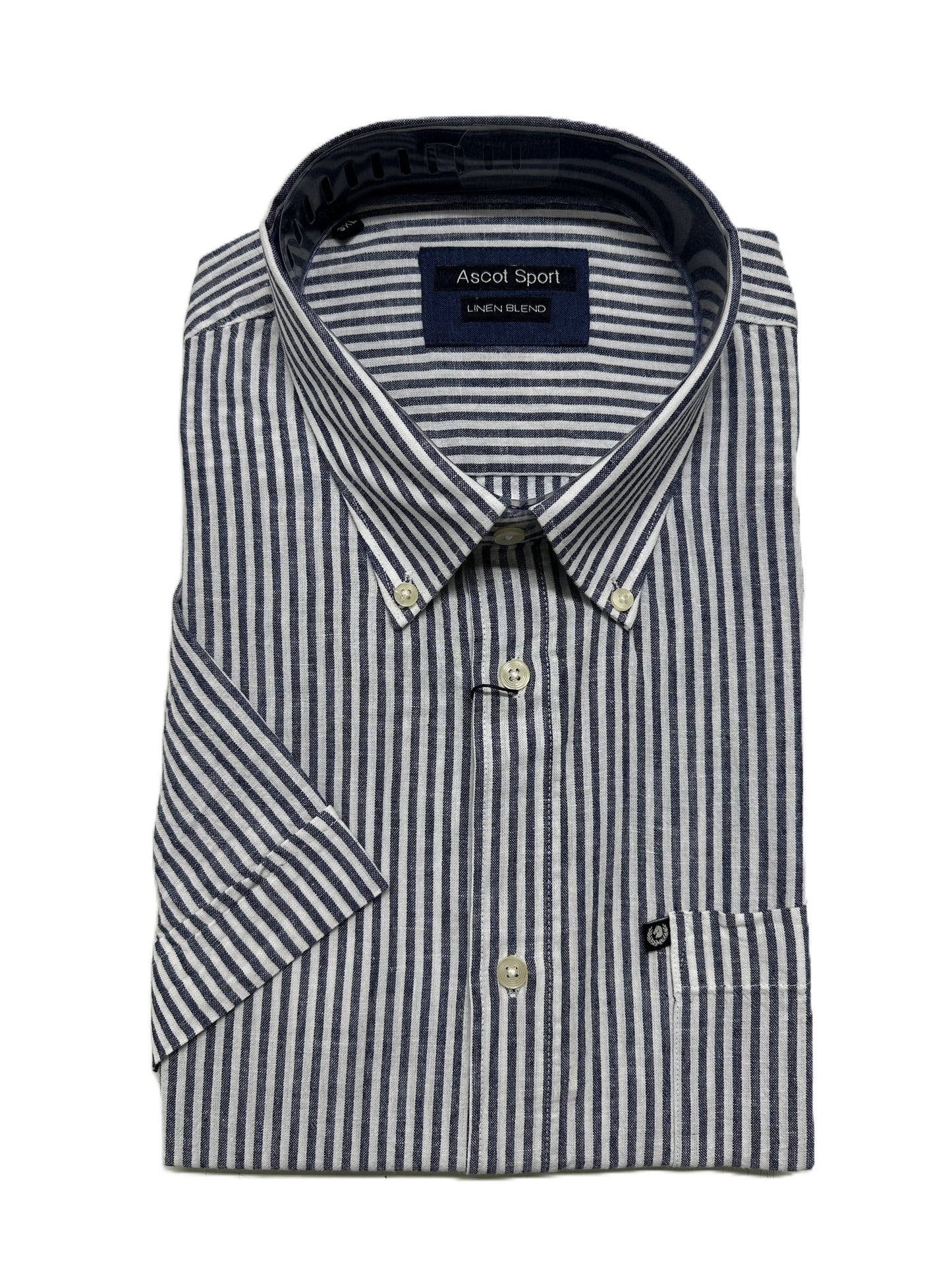 Camicia Mezza Manica Misto Lino Ascot Taglie Forti 15364-559 Col 05