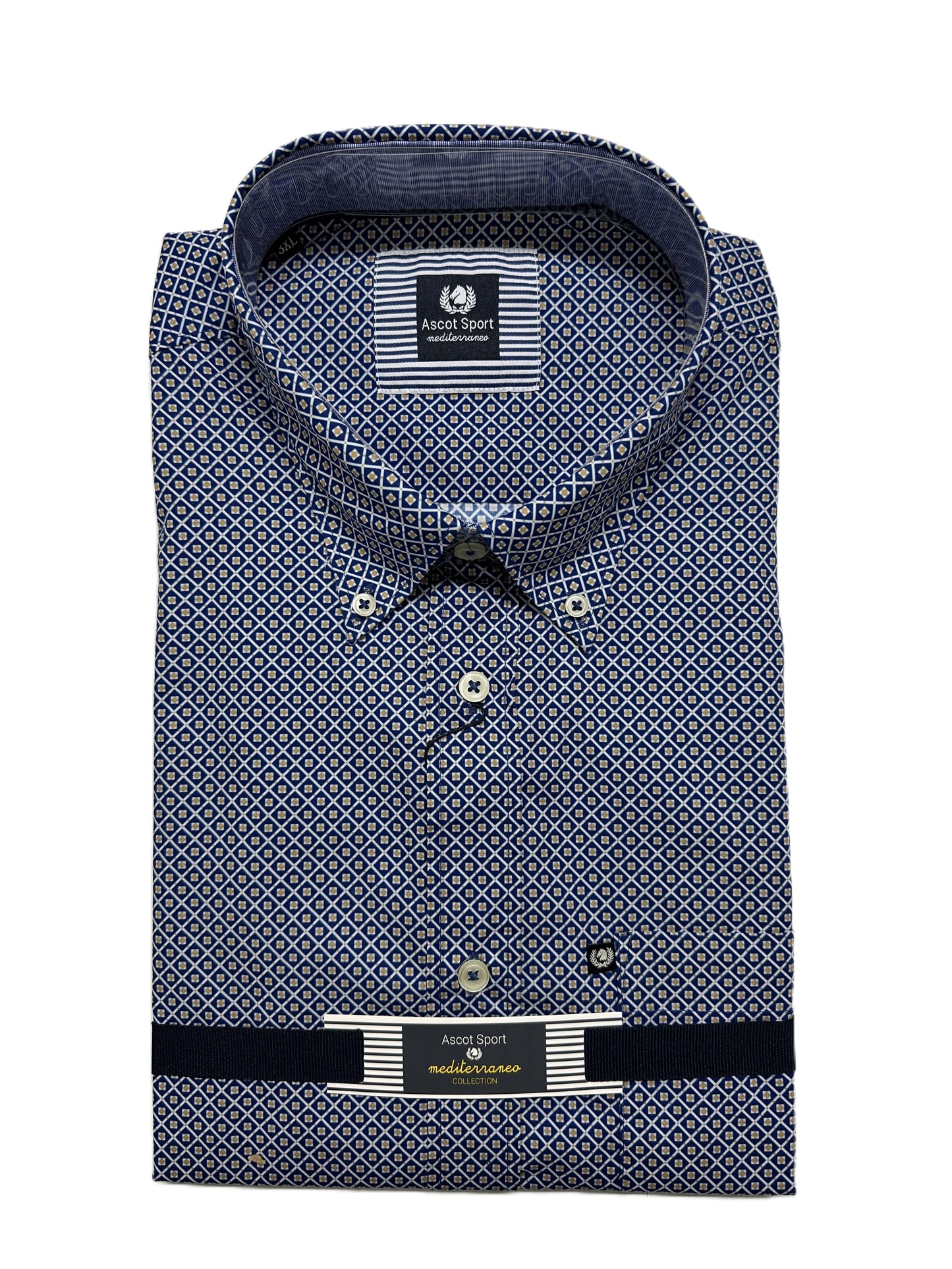 Camicia Mezza Manica Ascot Taglie Forti 15369-554 Col 19