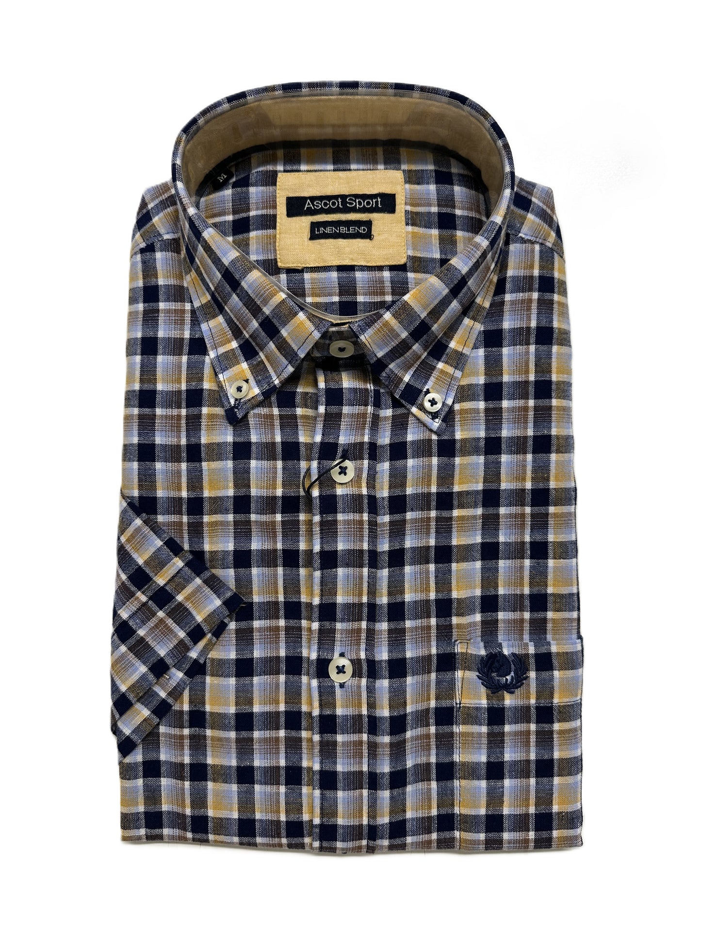 Camicia Mezza Manica in Misto Lino Ascot 15564-252S Colore 39