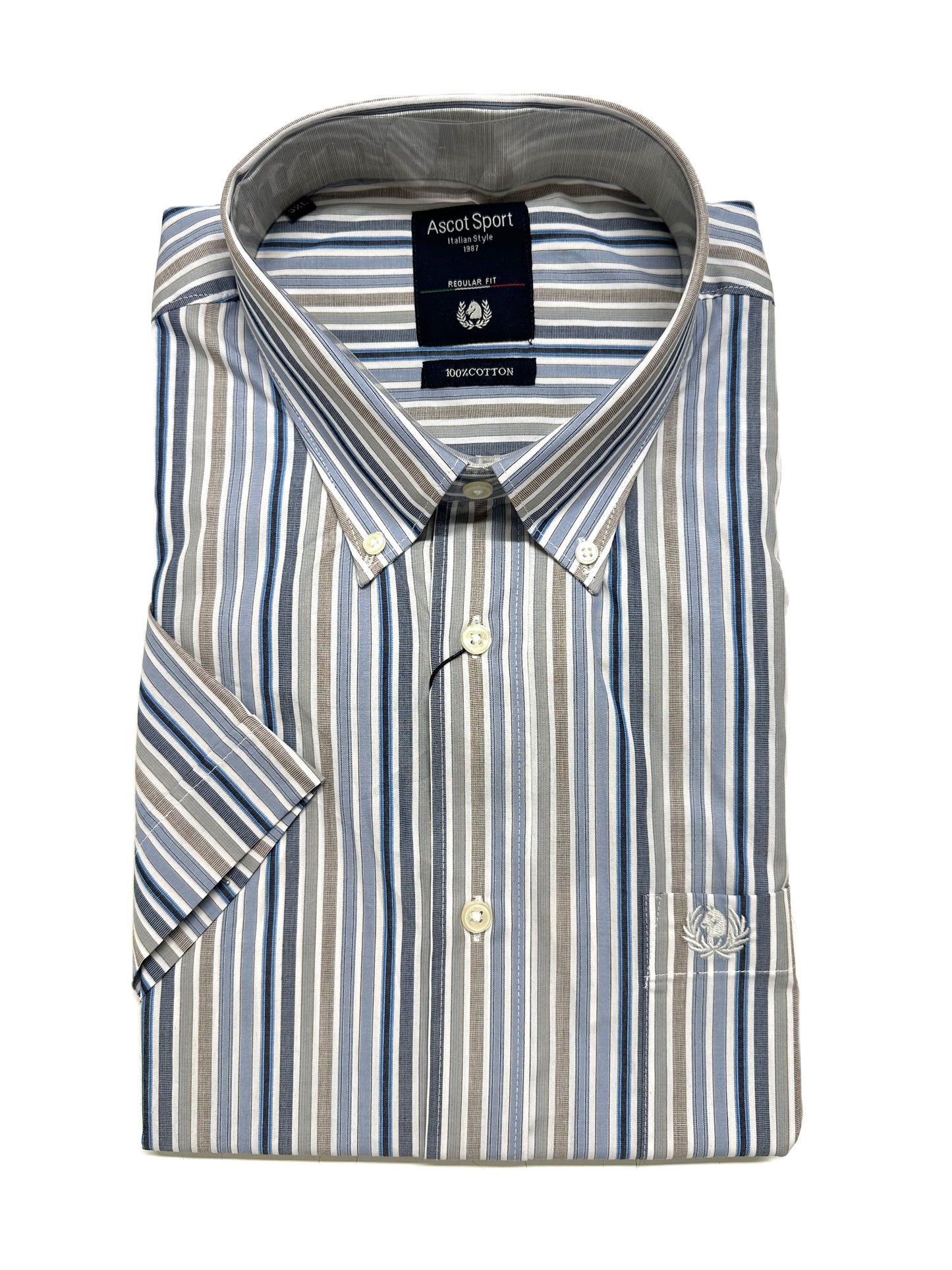 Camicia Mezza Manica Ascot Taglie Forti 15573-552S Col67