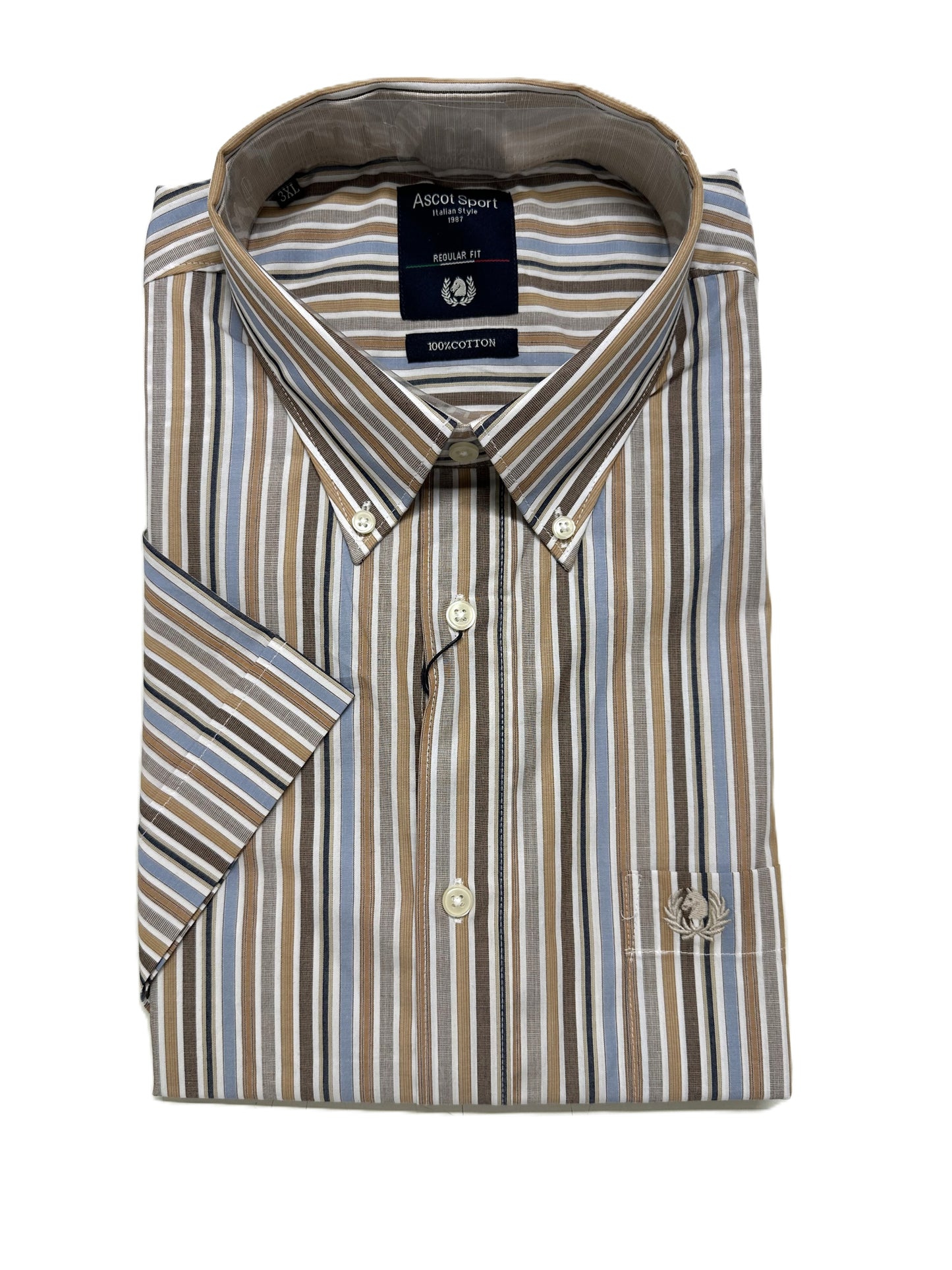 Camicia Mezza Manica Ascot Taglie Forti 15573-552S Col68