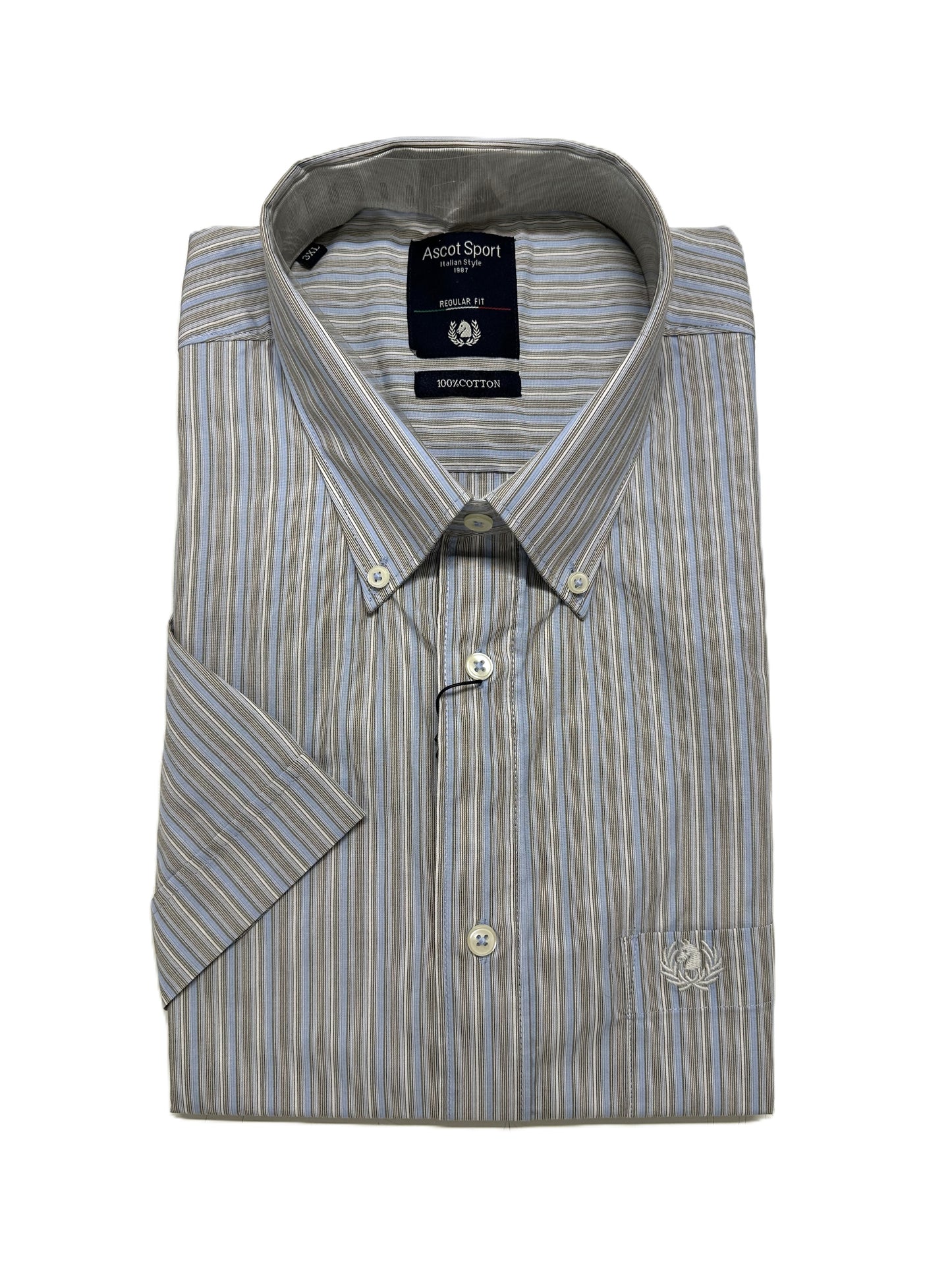 Camicia Mezza Manica Ascot Taglie Forti 15573-552S Col69