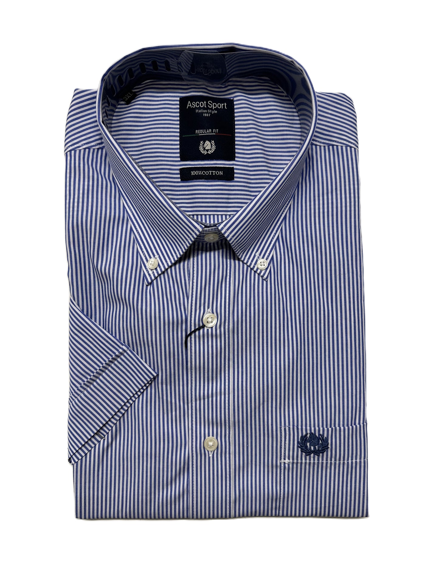 Camicia Mezza Manica Ascot Taglie Forti 15573-552 Col50