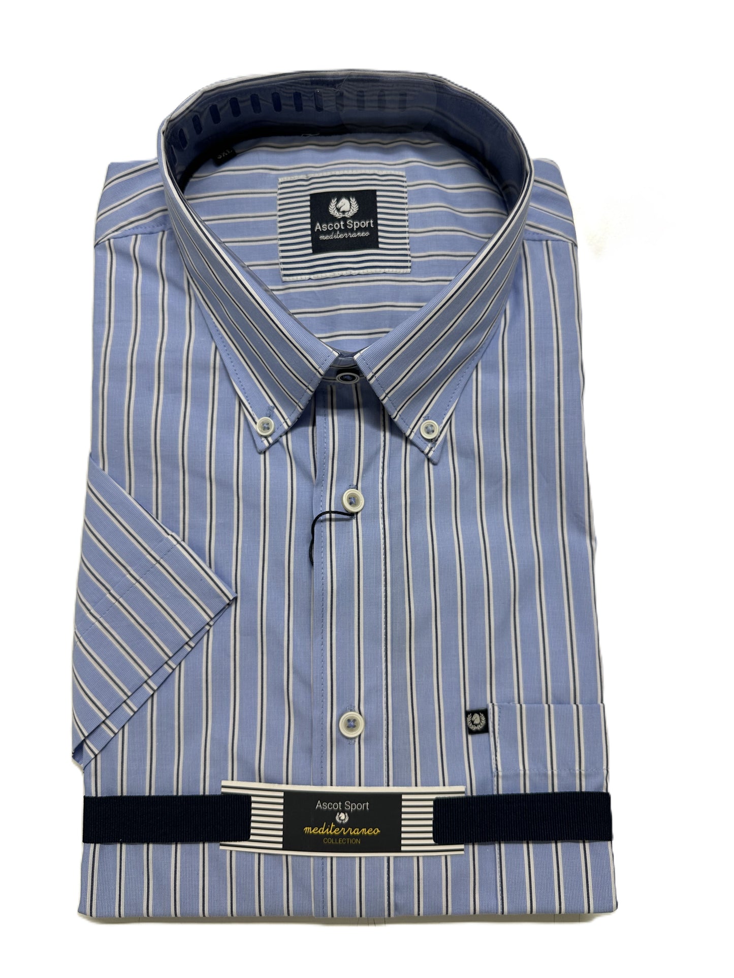 Camicia Mezza Manica Ascot Taglie Forti 15573-554S Col08