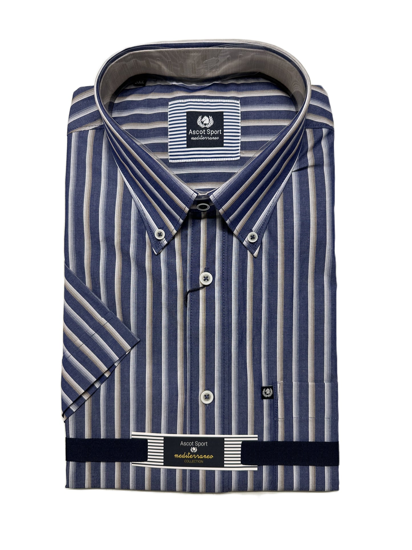 Camicia Mezza Manica Ascot Taglie Forti 15573-554 Col12