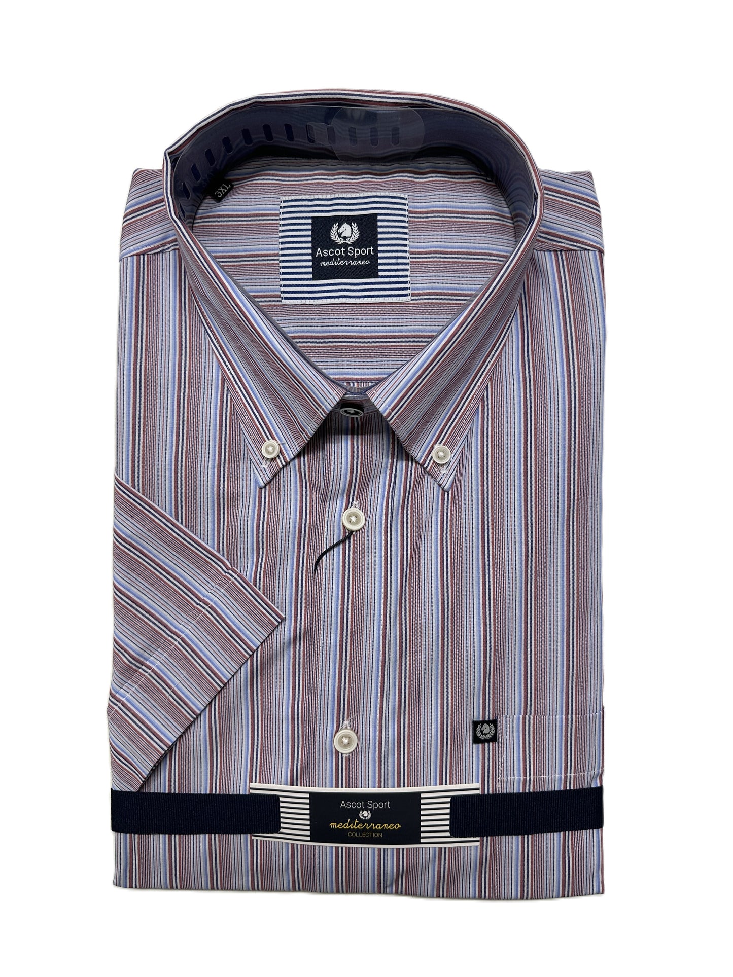 Camicia Mezza Manica Ascot Taglie Forti 15573-554 Col18