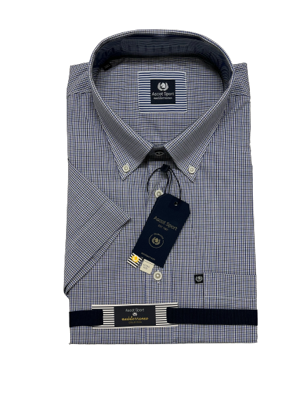 Camicia Mezza Manica Ascot Taglie Forti 15573-554 Col30 - Blocco94