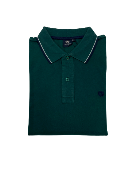 Polo Manica Lunga in Piquet Ascot 15588-307 Verdone 71 - Blocco94
