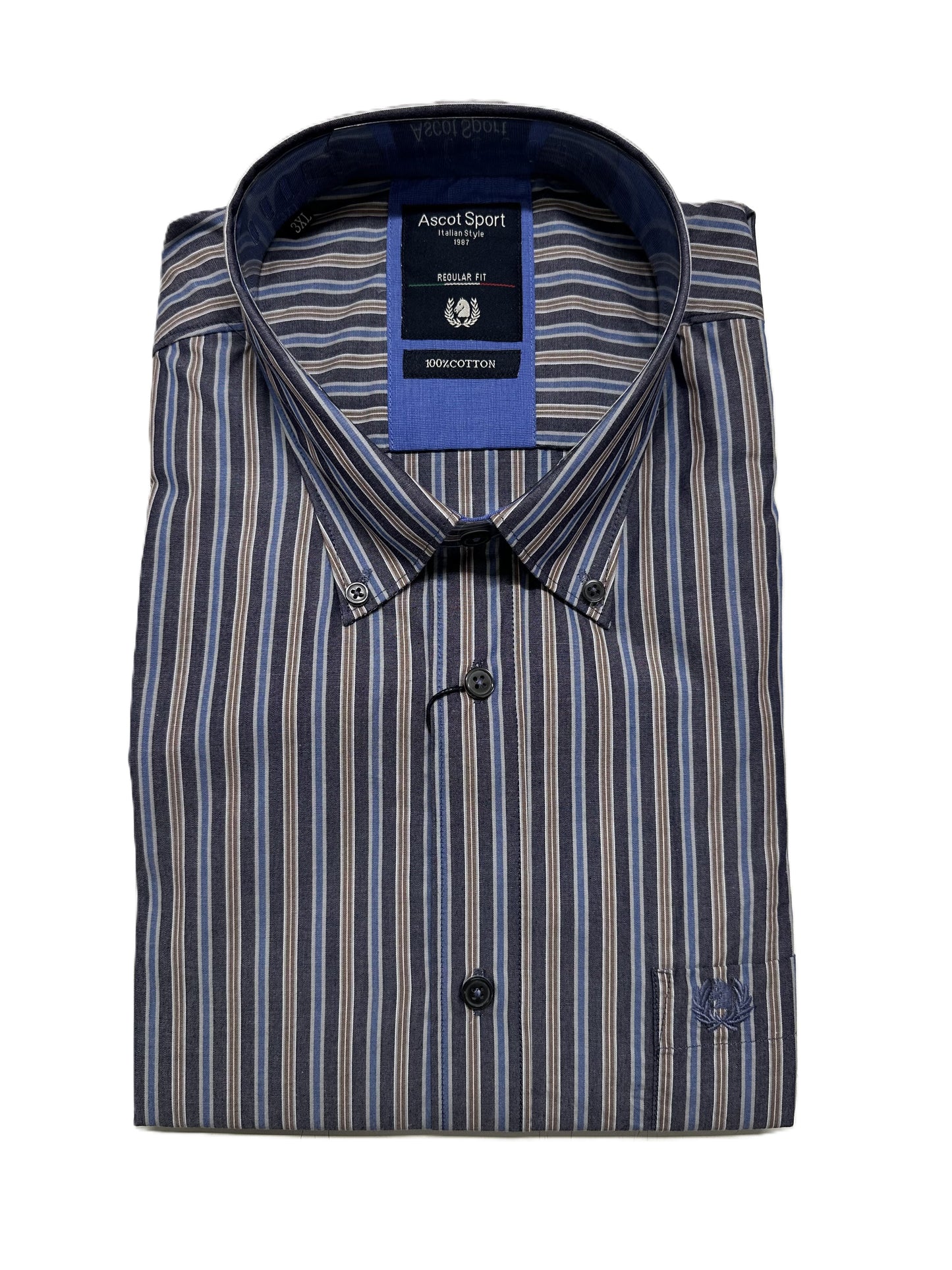 Camicia Manica Lunga Ascot Taglie Forti 15673-512 Col 49