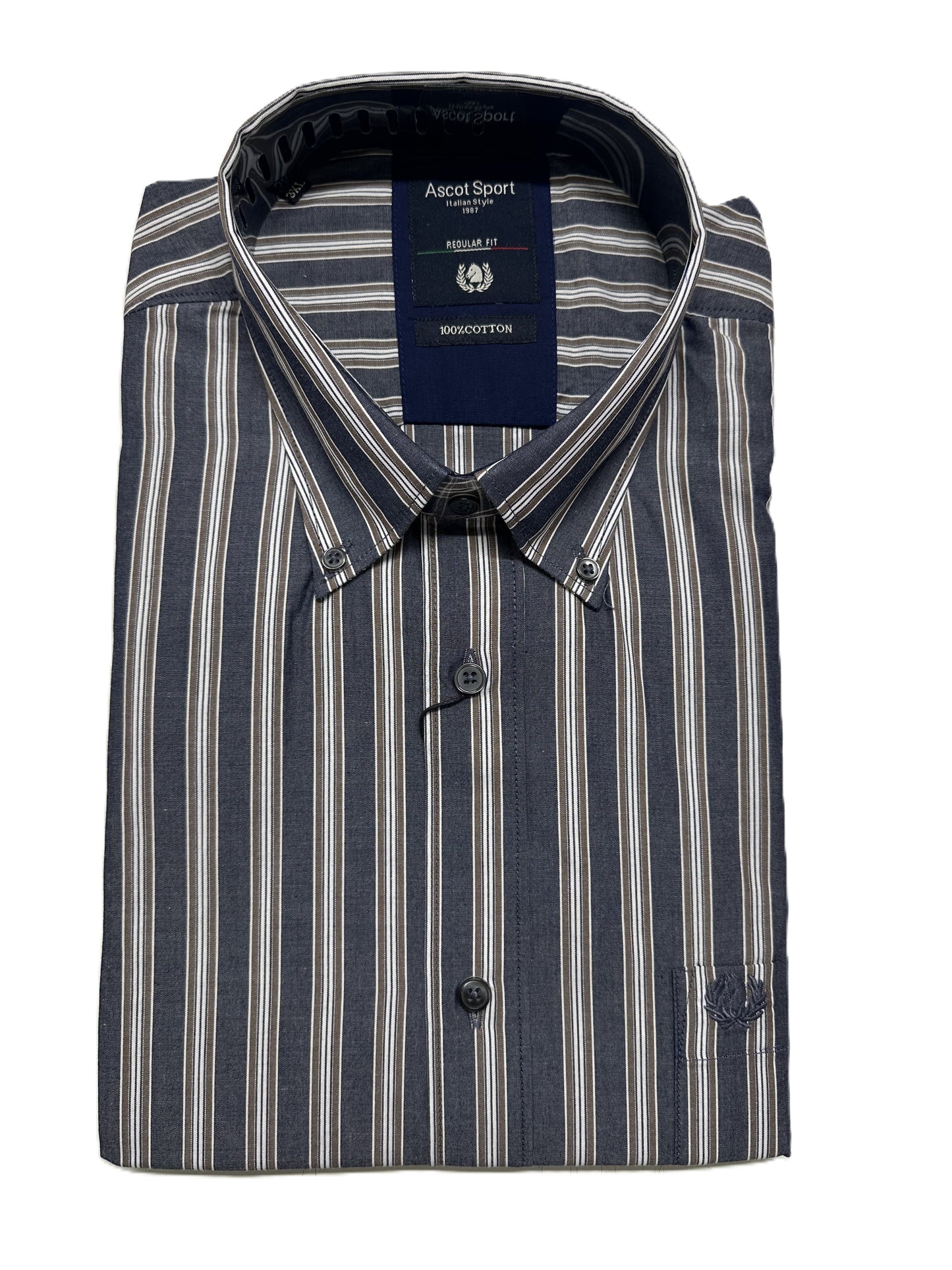 Camicia Manica Lunga Ascot Taglie Forti 15673-512 Col 52