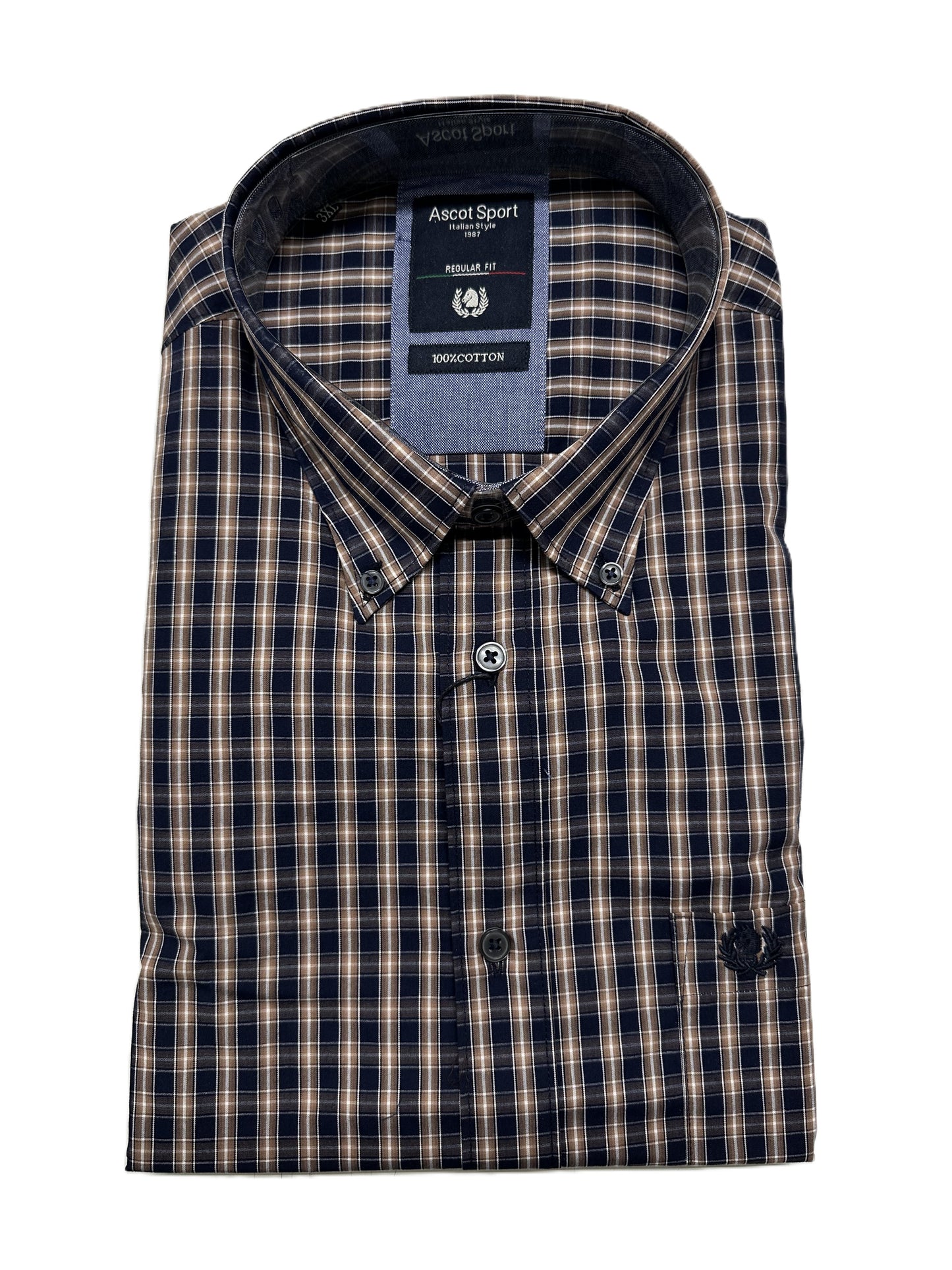 Camicia Manica Lunga Ascot Taglie Forti 15673-512 Col 56