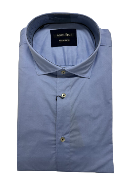Camicia Manica Lunga Ascot Taglie Forti Stretch 15692-529 Col56 - Blocco94