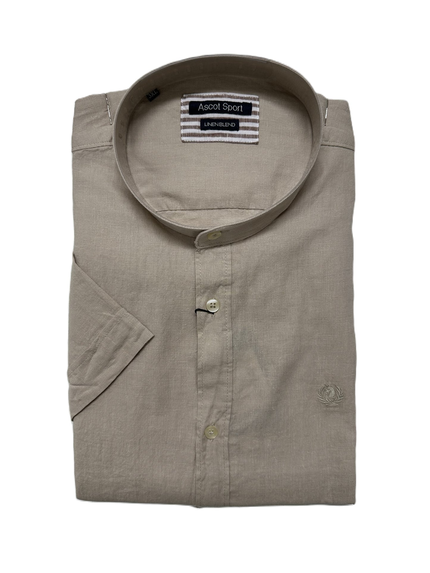 Camicia Mezza Manica Collo Coreana Ascot Taglie Forti 15762-558 Col 09