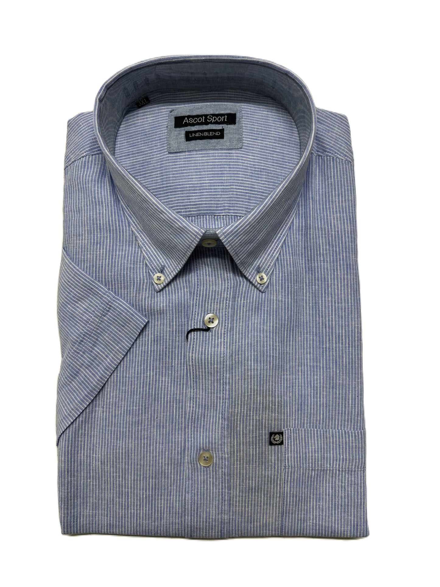 Camicia Mezza Manica Misto Lino Ascot Taglie Forti 15764-559 Col 17