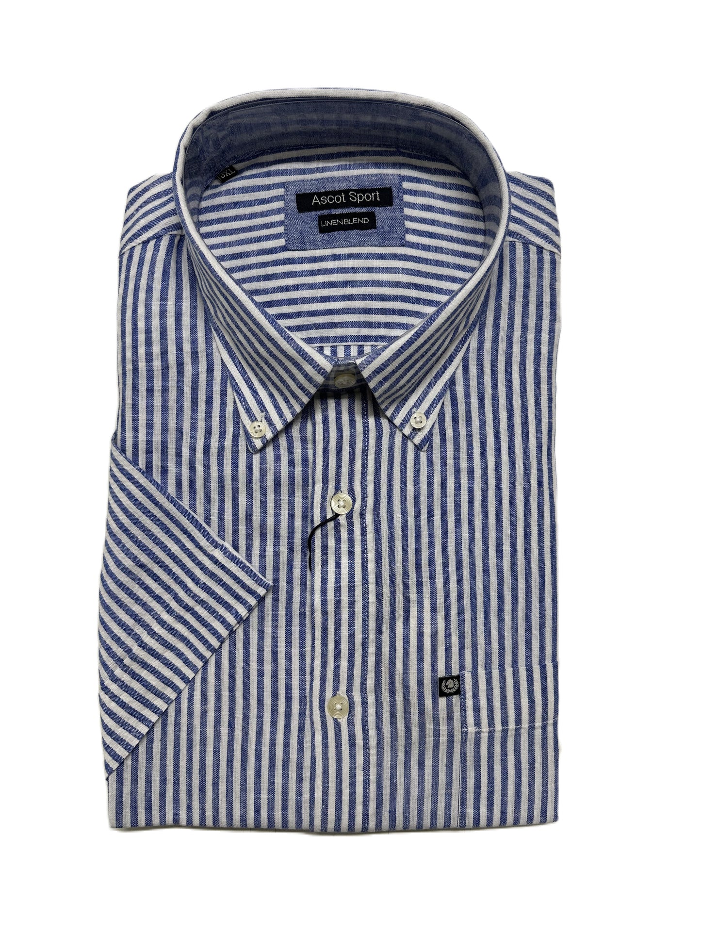 Camicia Mezza Manica Misto Lino Ascot Taglie Forti 15764-559 Col 19