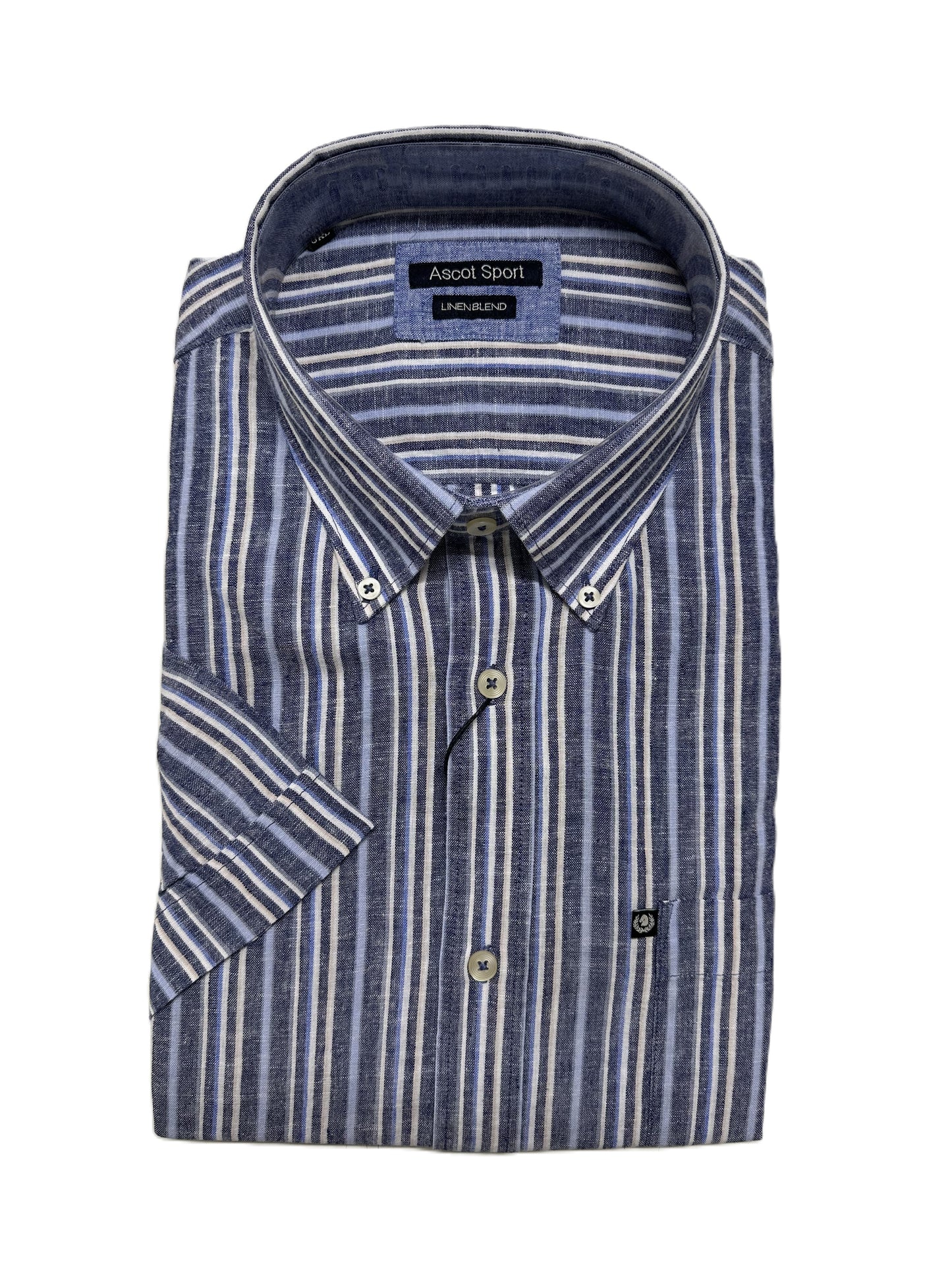 Camicia Mezza Manica Misto Lino Ascot Taglie Forti 15764-559 Col 42