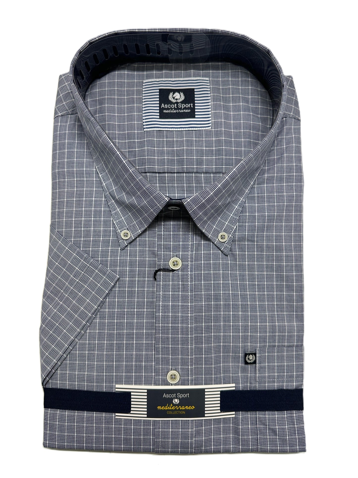 Camicia Mezza Manica Ascot Taglie Forti 15773-554 Col35