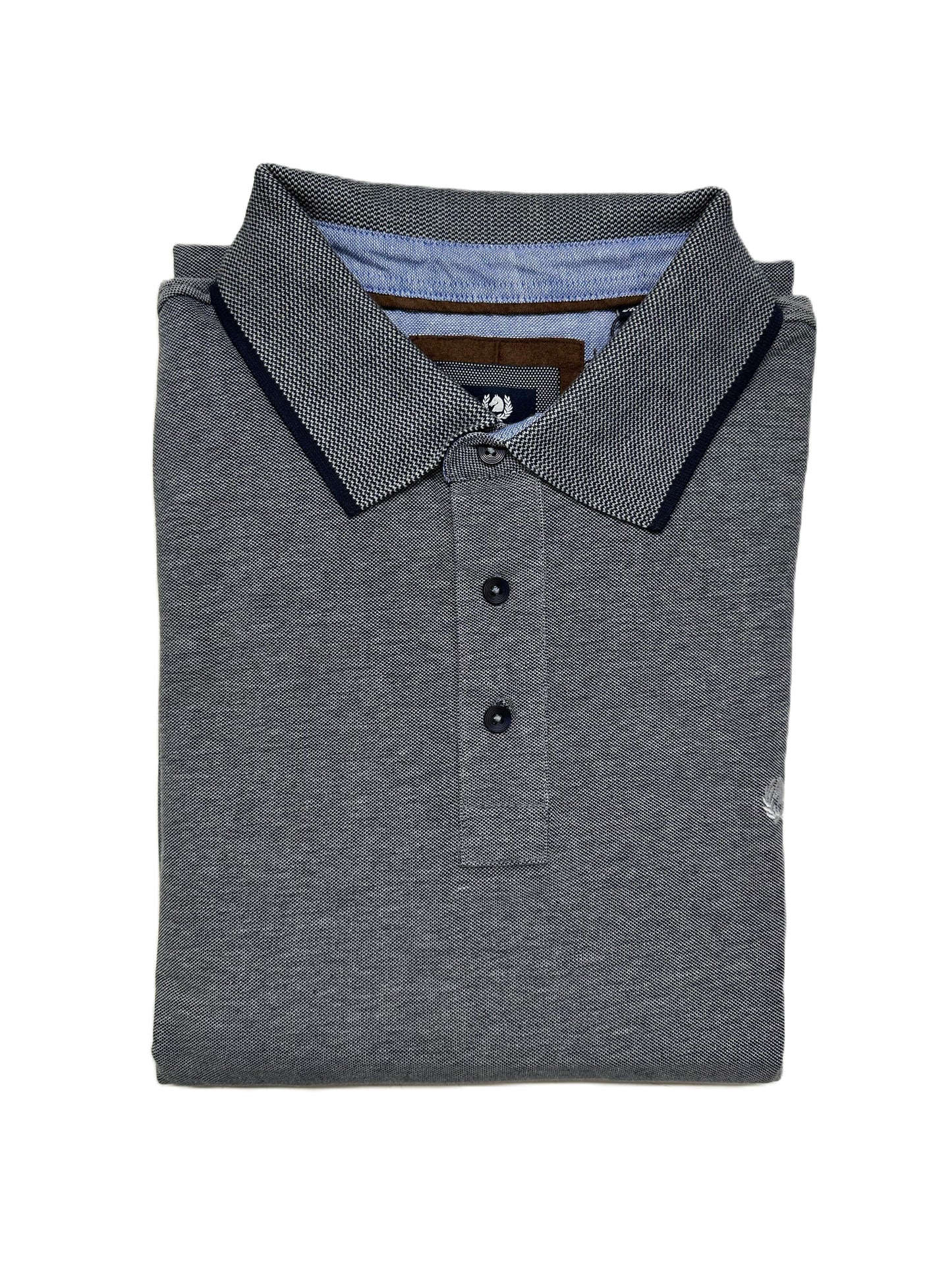 Polo Manica Lunga in Caldo Piquet Taglie Forti Ascot 13-505 04 Grigio
