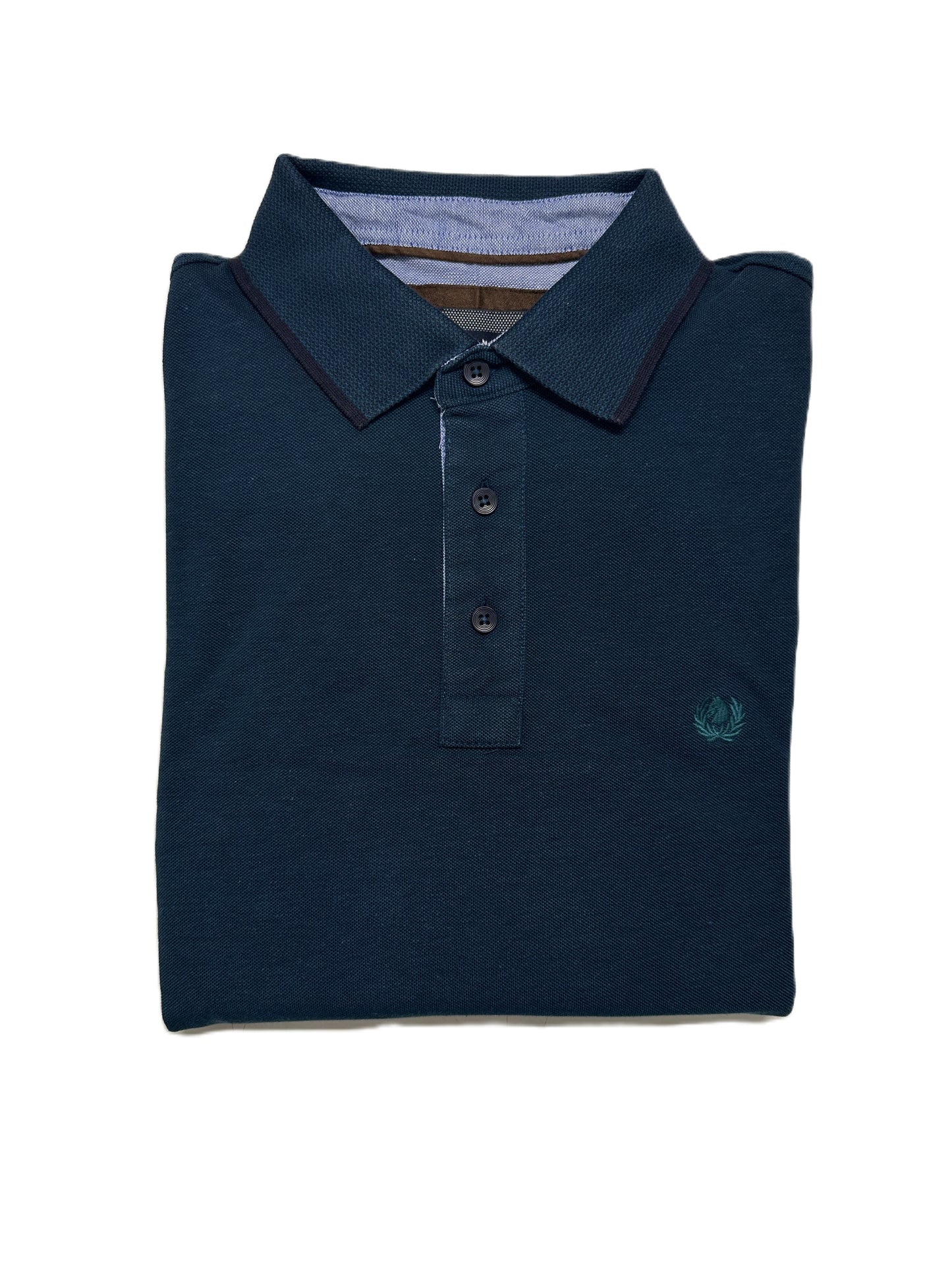 Polo Manica Lunga in Caldo Piquet Taglie Forti Ascot 13-505 09 Petrolio