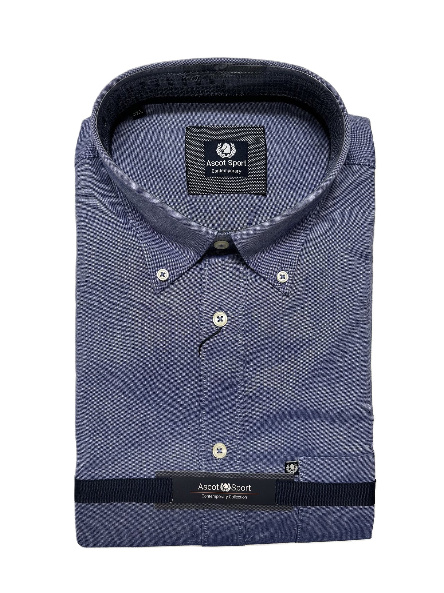 Camicia Manica Lunga Oxford Ascot Taglie Forti 48-509 Col03