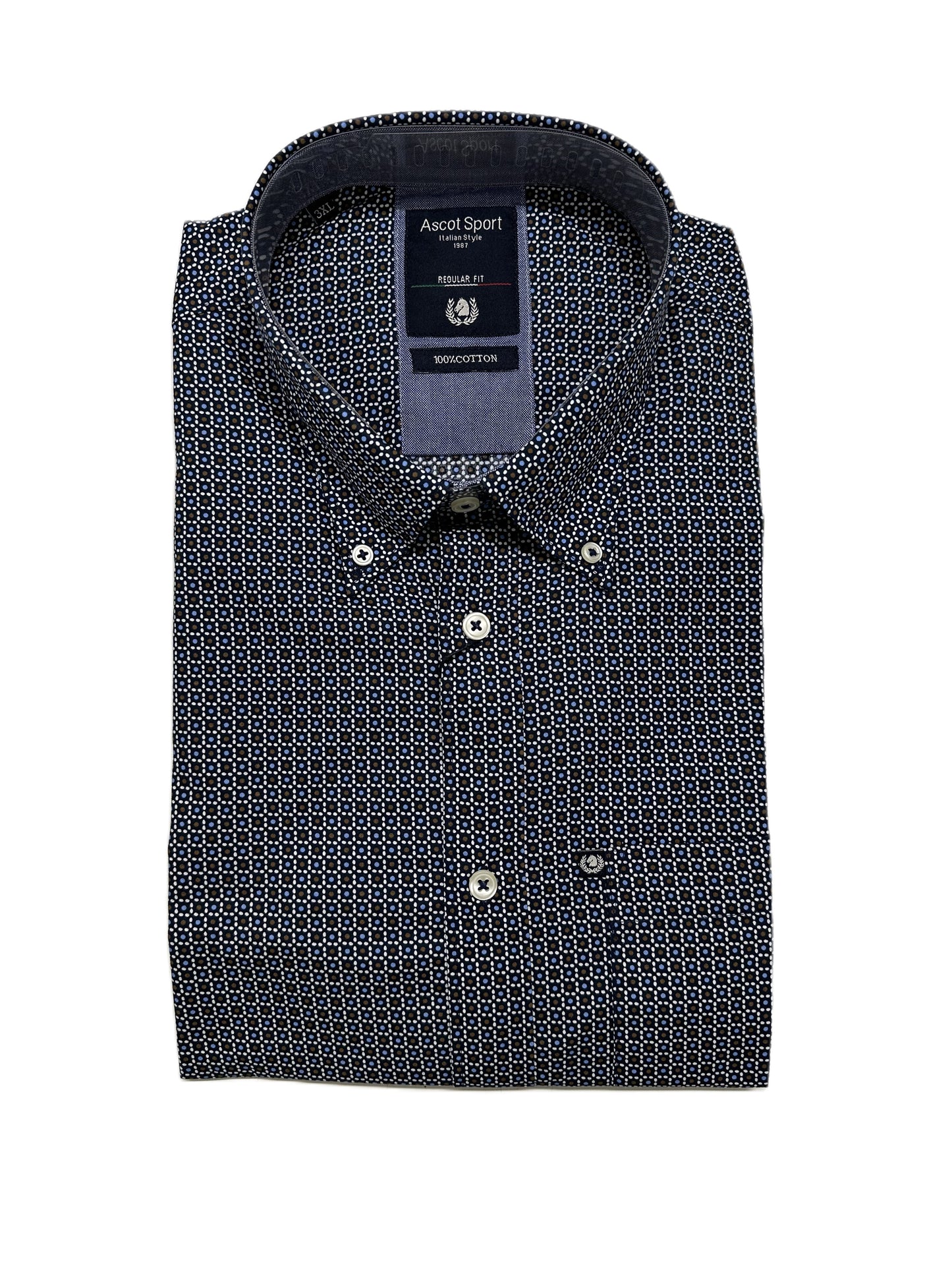 Camicia Manica Lunga Ascot Taglie Forti 15869-509 Col15