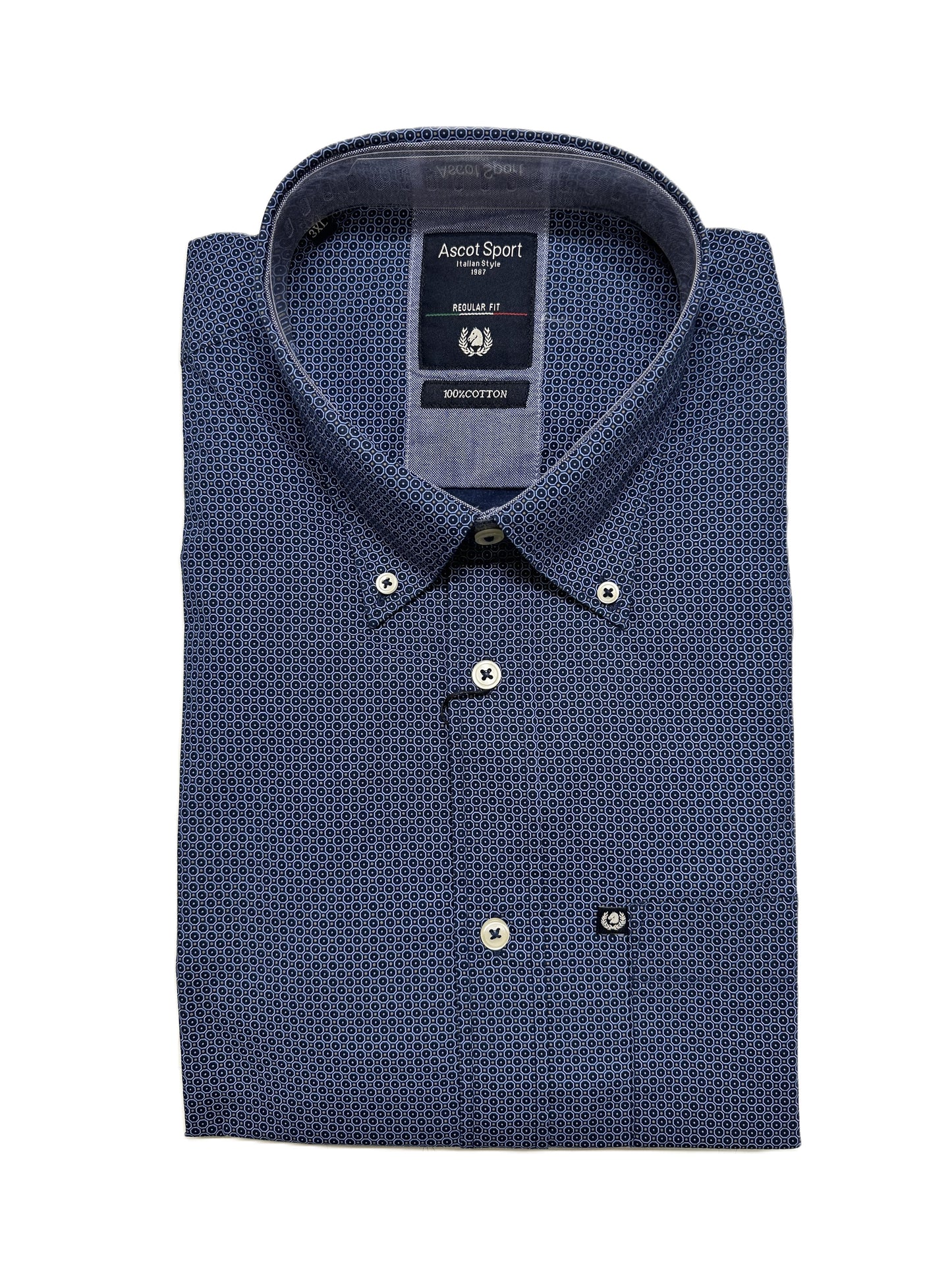 Camicia Manica Lunga Ascot Taglie Forti 15869-509 Col17