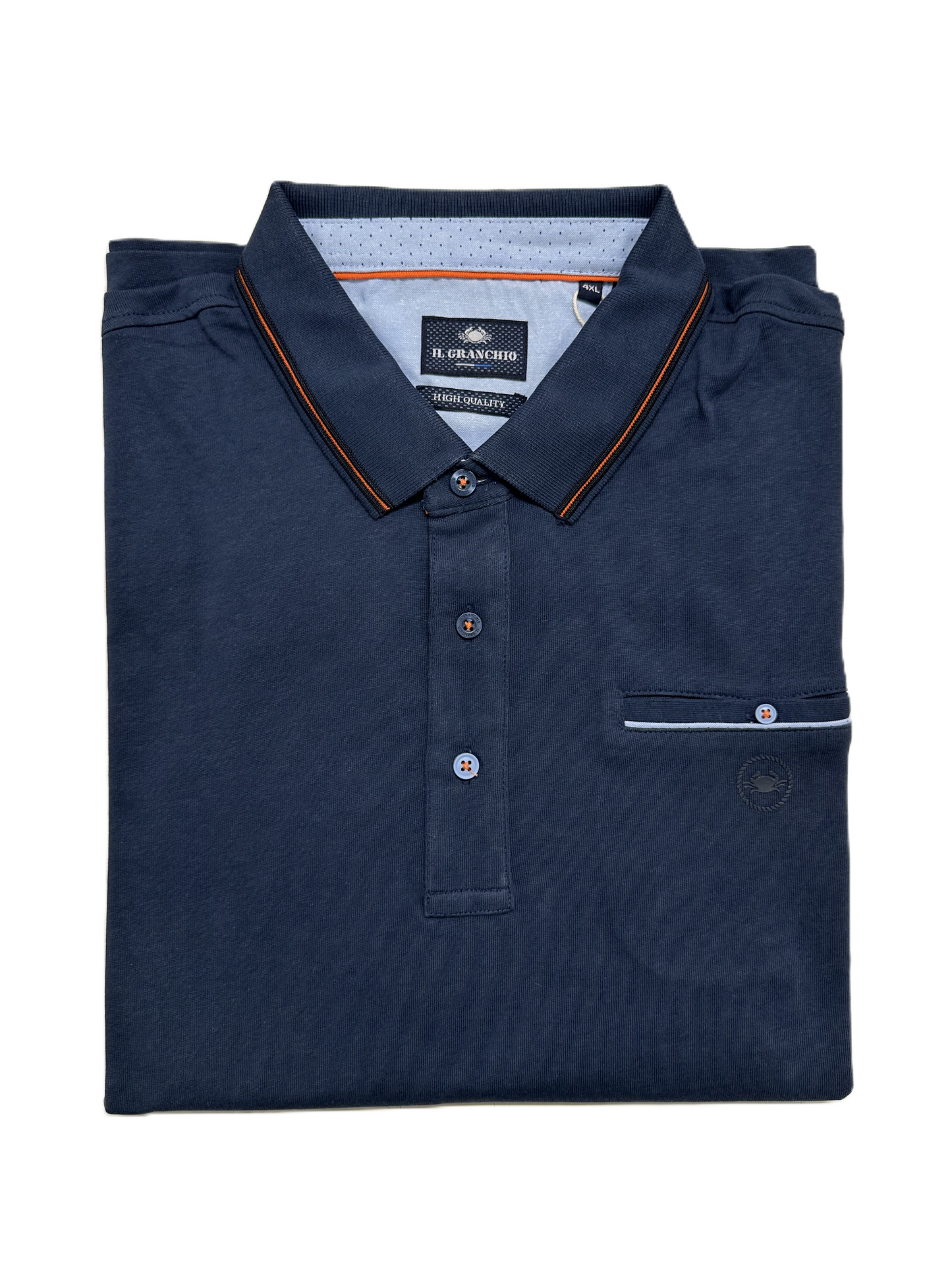 Polo Manica Lunga 51MGR48C Il Granchio Taglie Forti