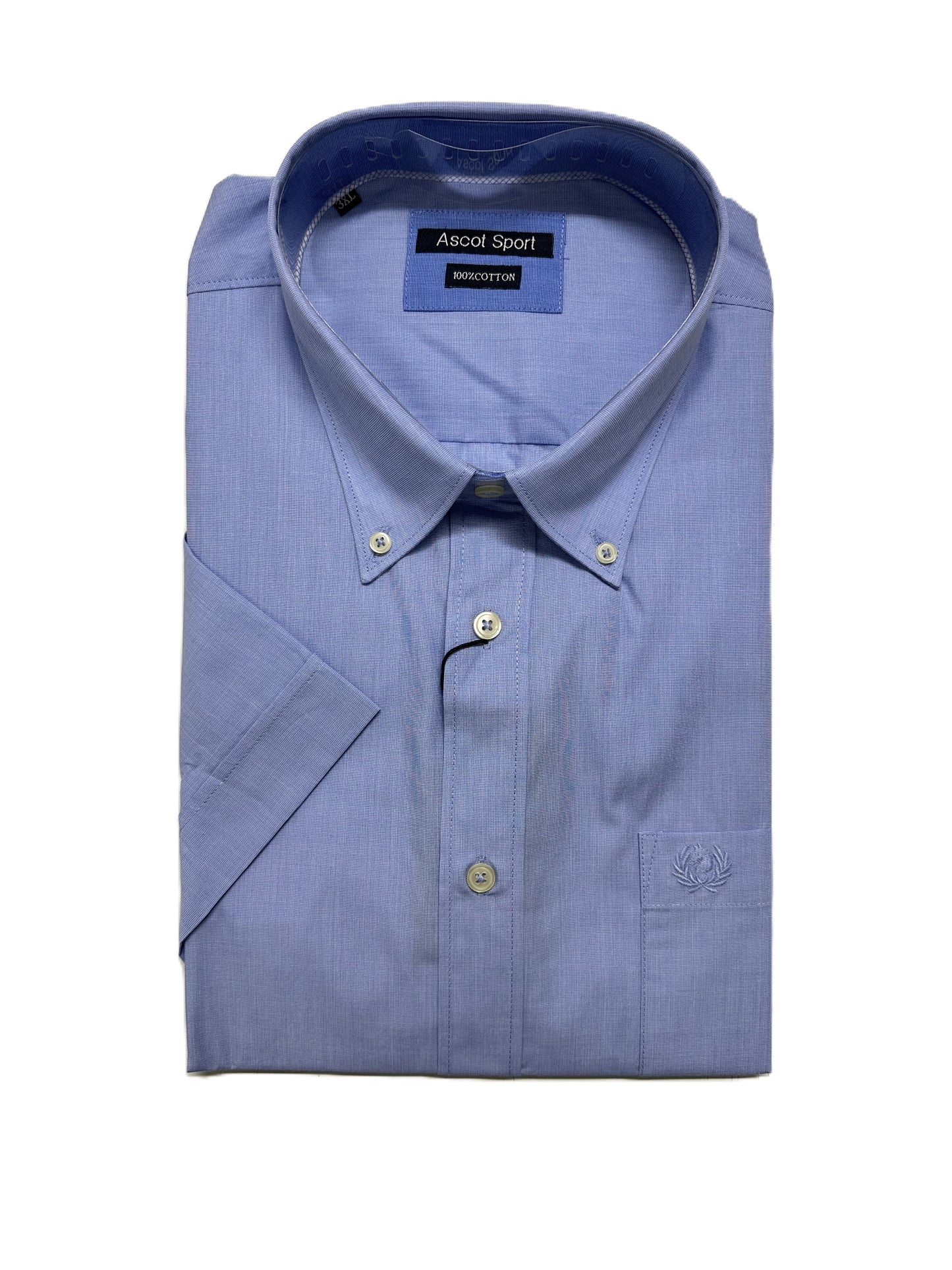 Camicia Mezza Manica Ascot Taglie Forti 52-552 Col04
