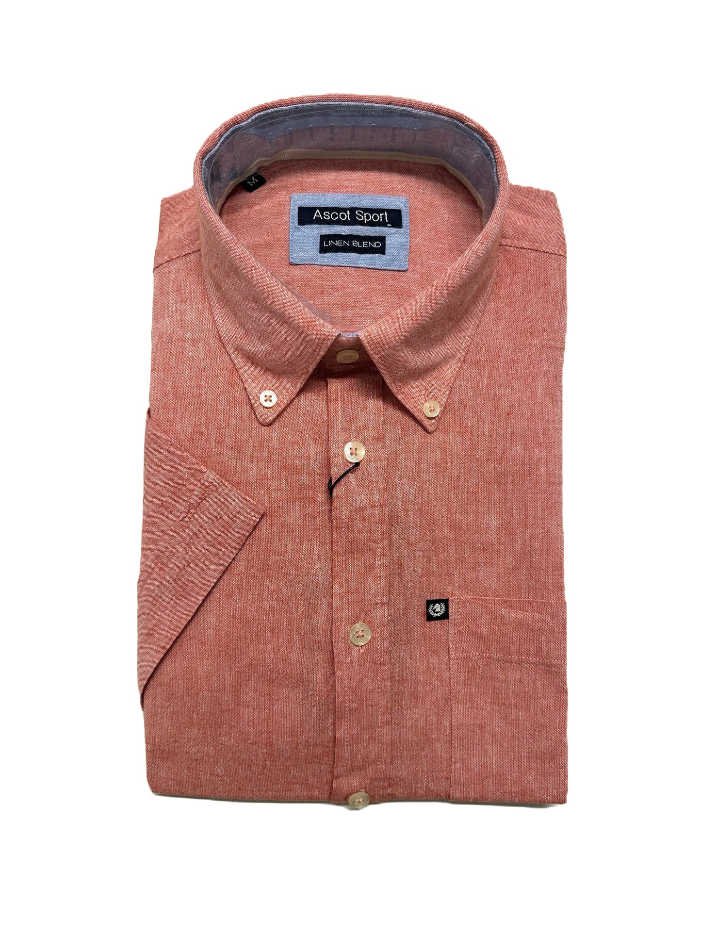 Camicia Mezza Manica Misto Lino Ascot Taglie Forti 62-559 Col 11