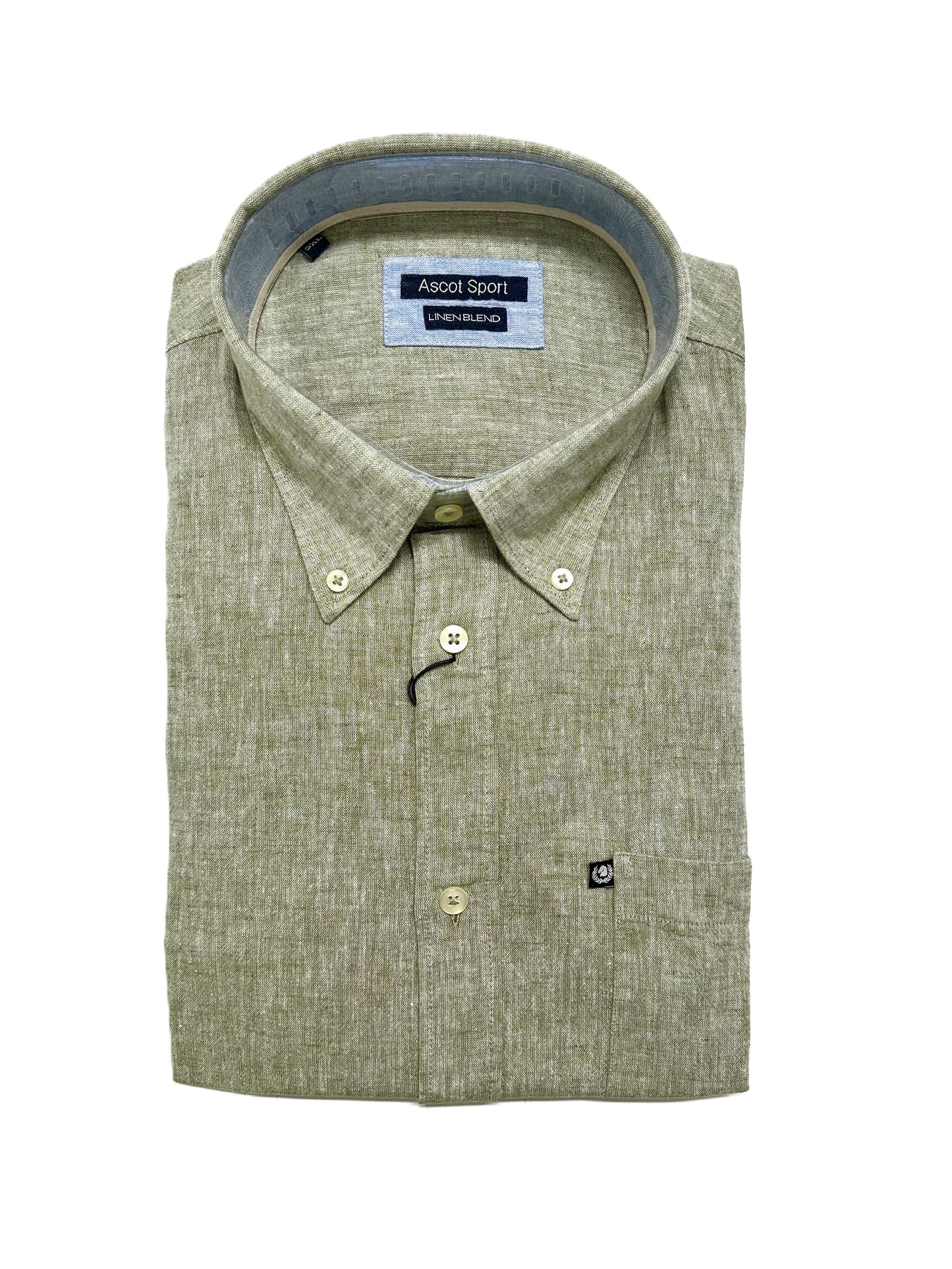 Camicia Manica Lunga in Misto Lino Ascot Taglie Forti 62-509 col 05