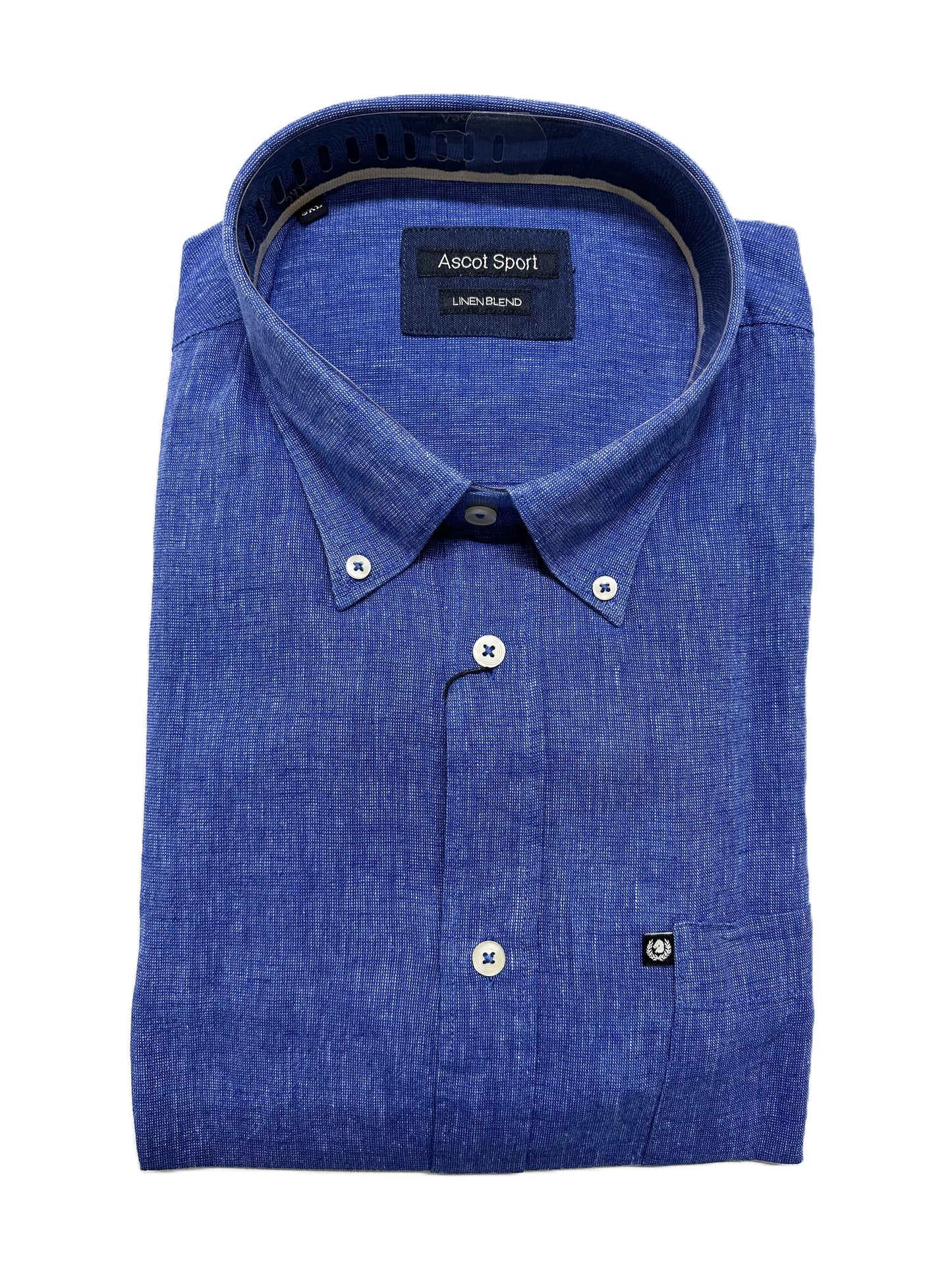 Camicia Manica Lunga in Misto Lino Ascot Taglie Forti 62-509 col 65