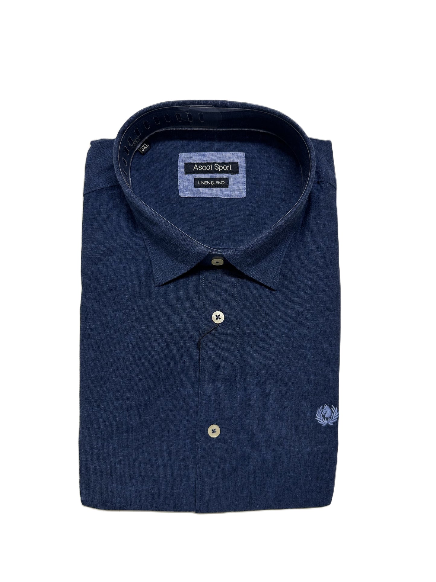 Camicia Manica Lunga in Misto Lino Ascot Taglie Forti 62-528 col 23