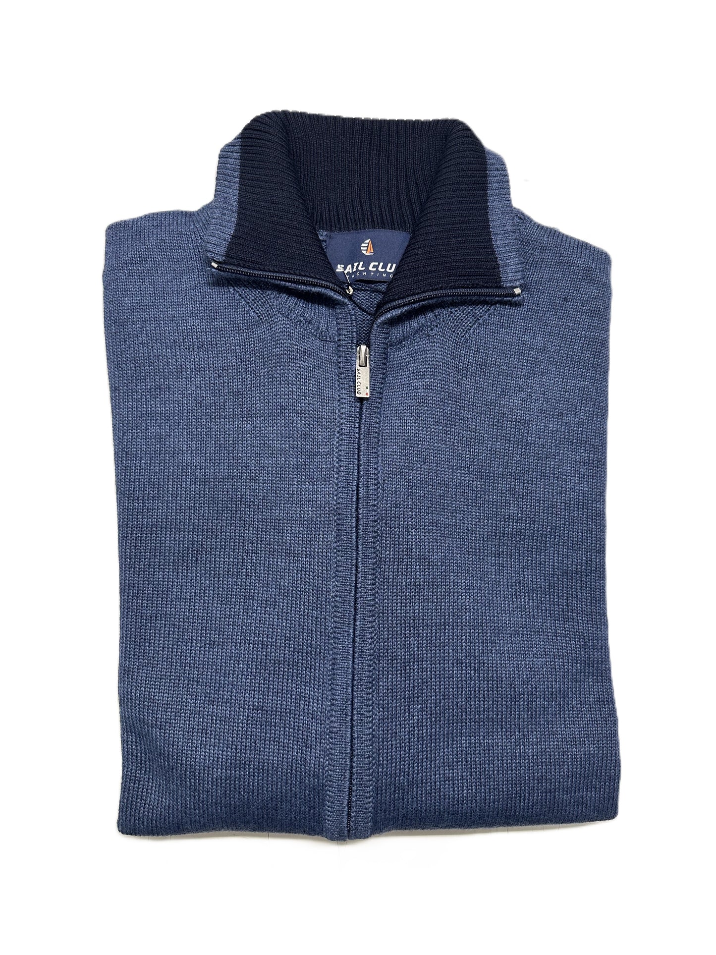 Maglia U7662 OVER Zip Lunga Taglie Forti Sail Club by Vele dei Mari