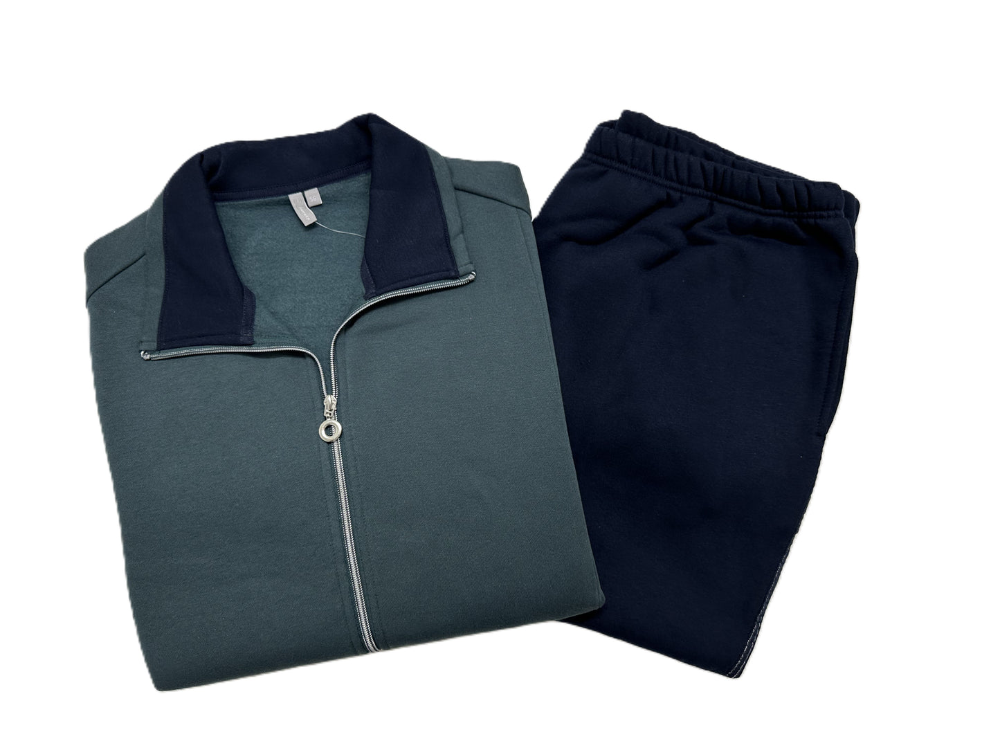 Tuta Donna Campagnolo Felpata 8Q79287 Over Size Giacca Petrolio Pantalone Blu