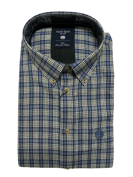 Camicia Manica Lunga Ascot Taglie Forti in Flanella 15684-512 Col14 - Blocco94