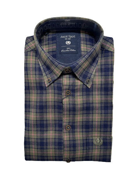 Camicia in Flanella Manica Lunga 15684-212 Ascot Colore 30 - Blocco94