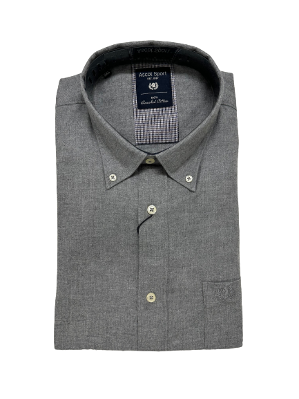Camicia Manica Lunga Ascot Taglie Forti in Flanella 86-509 Col02