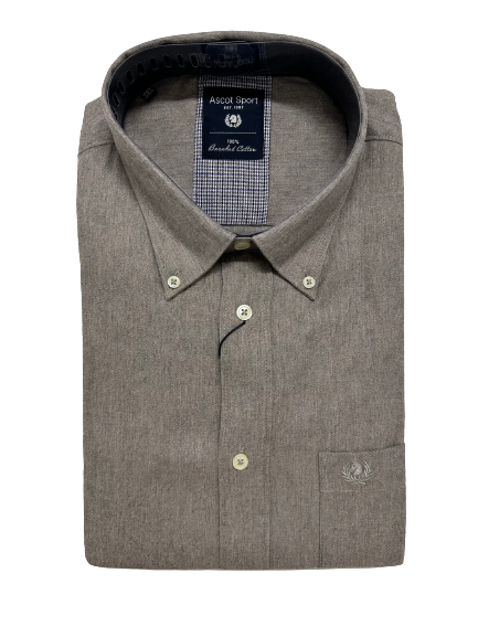 Camicia Manica Lunga Ascot Taglie Forti in Flanella 86-509 Col08