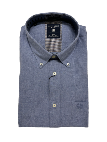 Camicia Manica Lunga Ascot Taglie Forti in Flanella 86-509 Col12