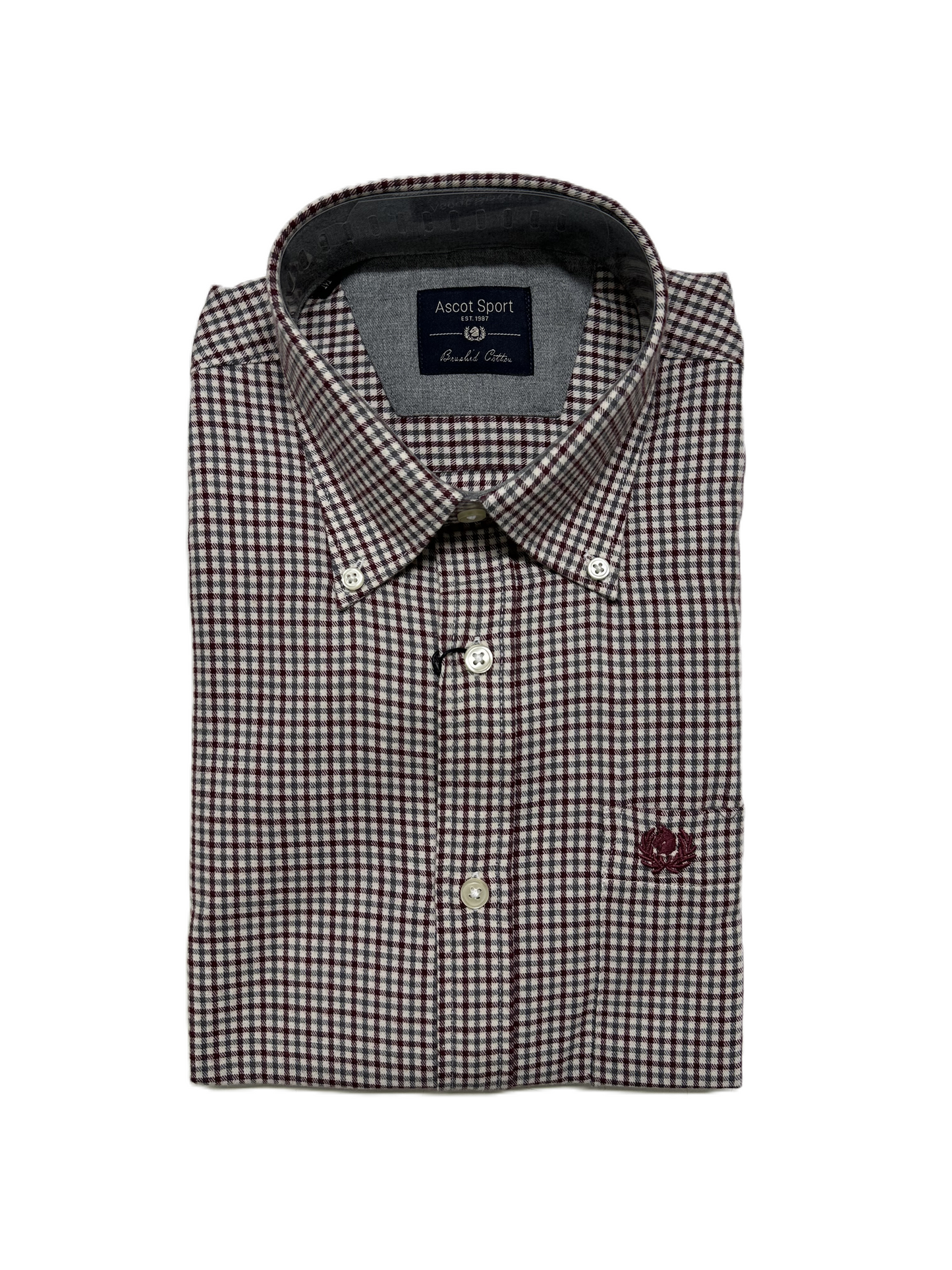 Camicia Manica Lunga Ascot Taglie Forti in Flanella 15884-512 Col14