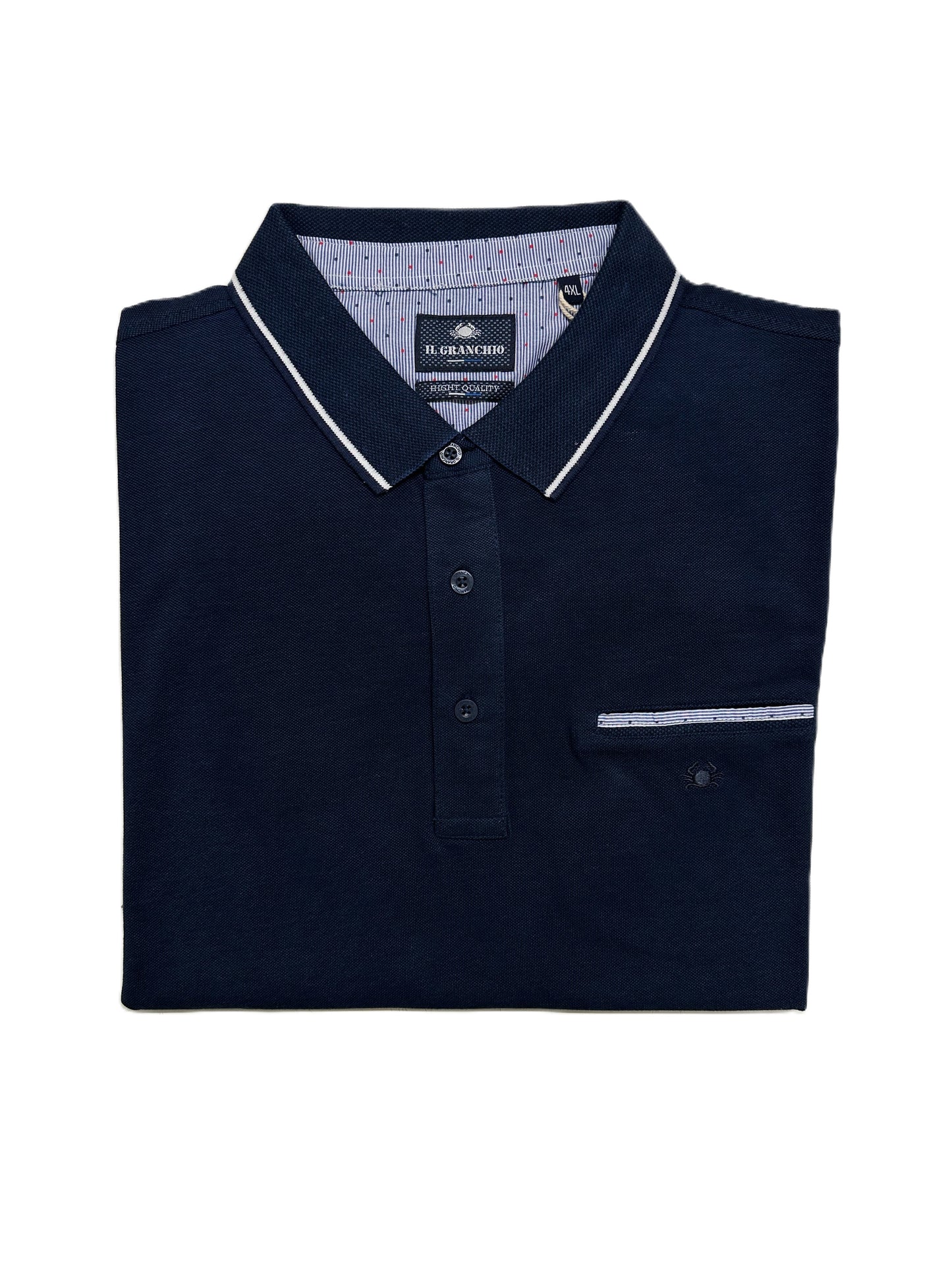 Polo Mezza Manica GR23C Il Granchio Taglie Forti