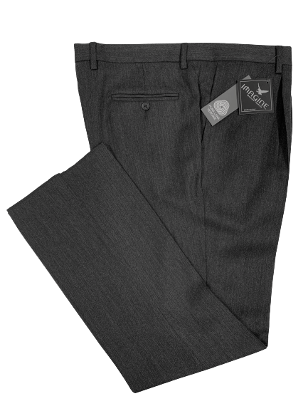 Pantalone Pura Lana Jaspè Classico con Pence Grigio Medio - Blocco94