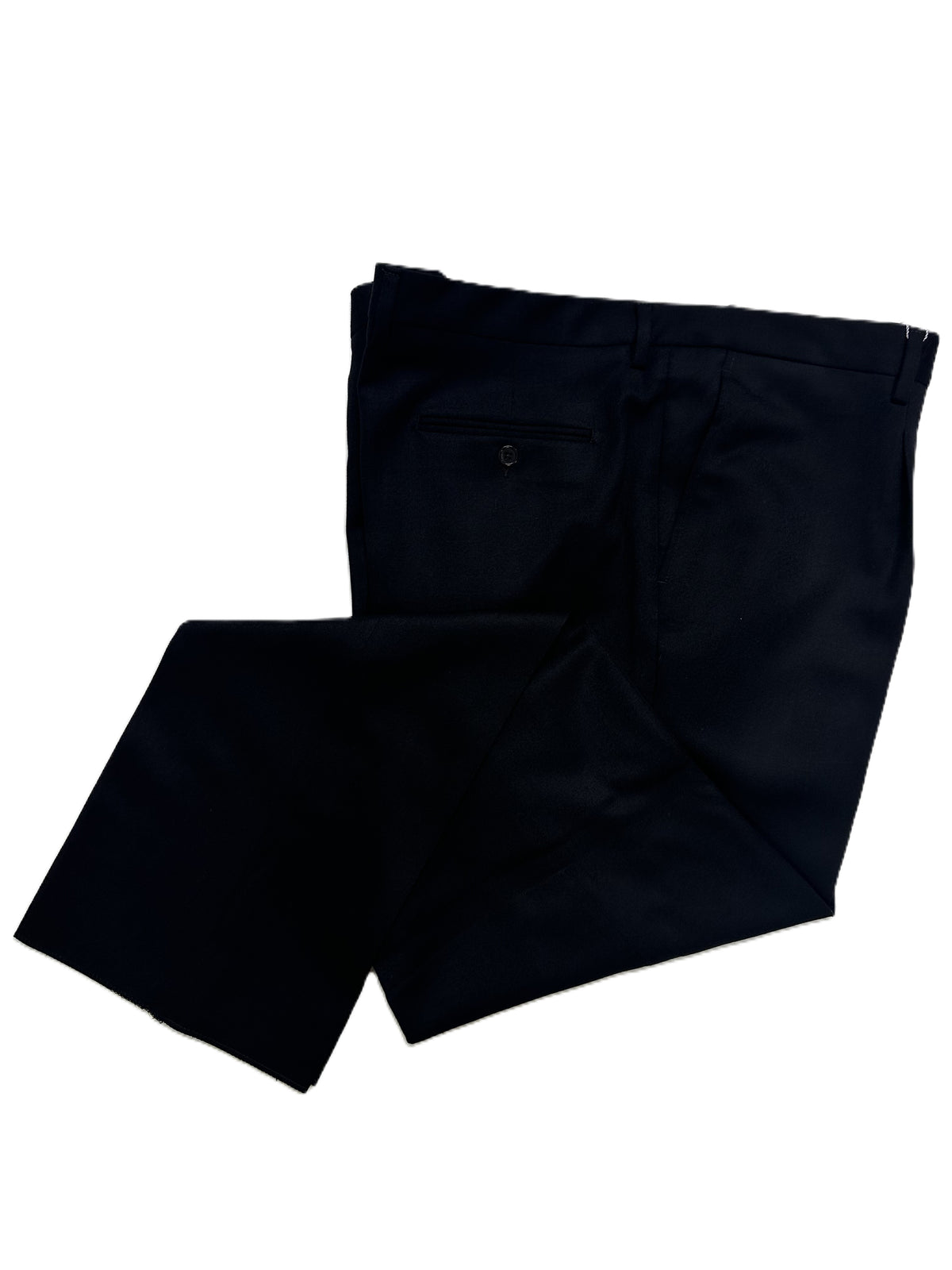Pantalone Pura Lana Jaspè Taglie Forti Classico con Pence Nero