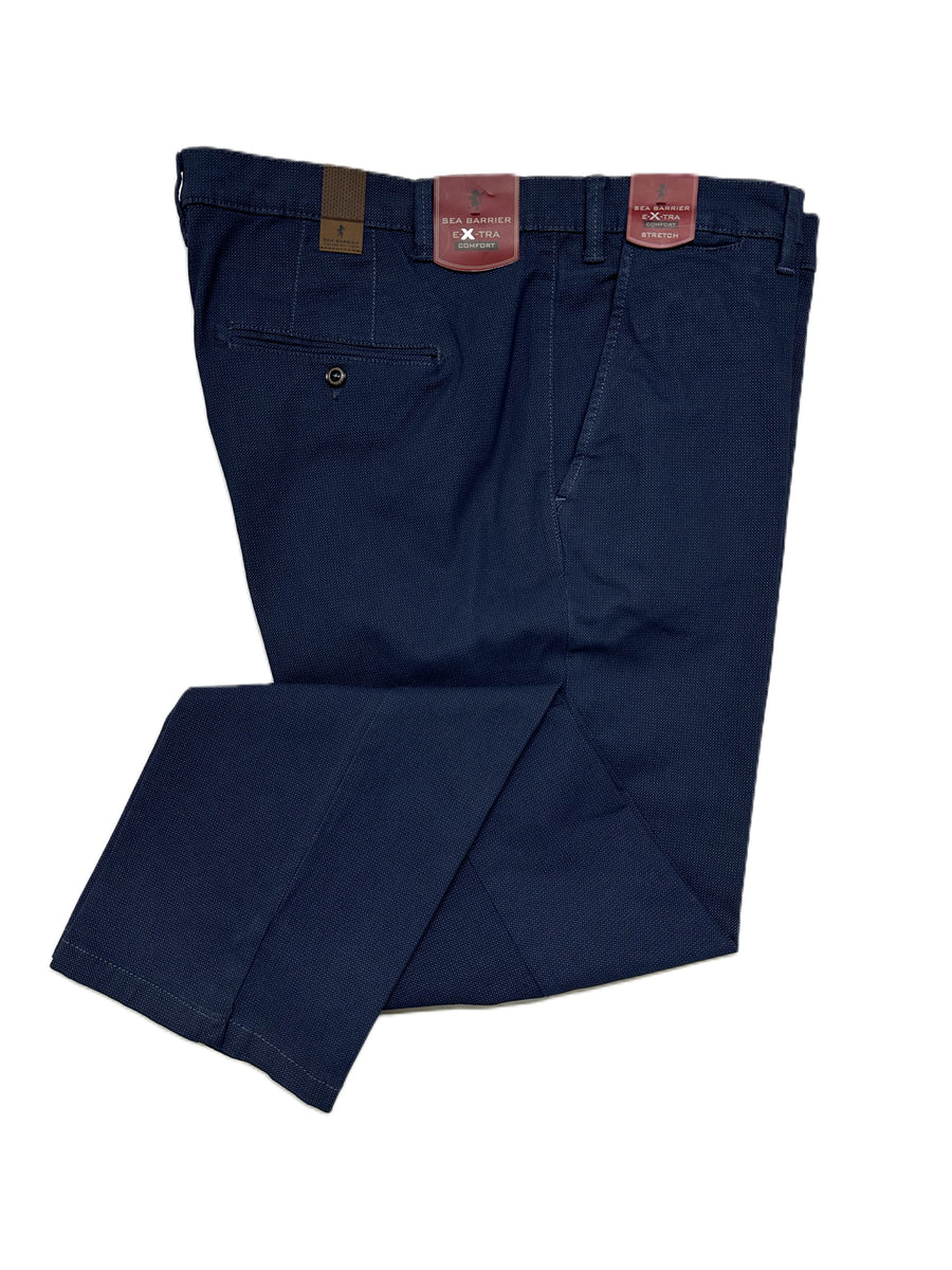 SEA BARRIER Pantalone Uomo WINDOL - Cotone Elasticizzato Pesante, Gamba Dritta, Chiusura Con Bottone