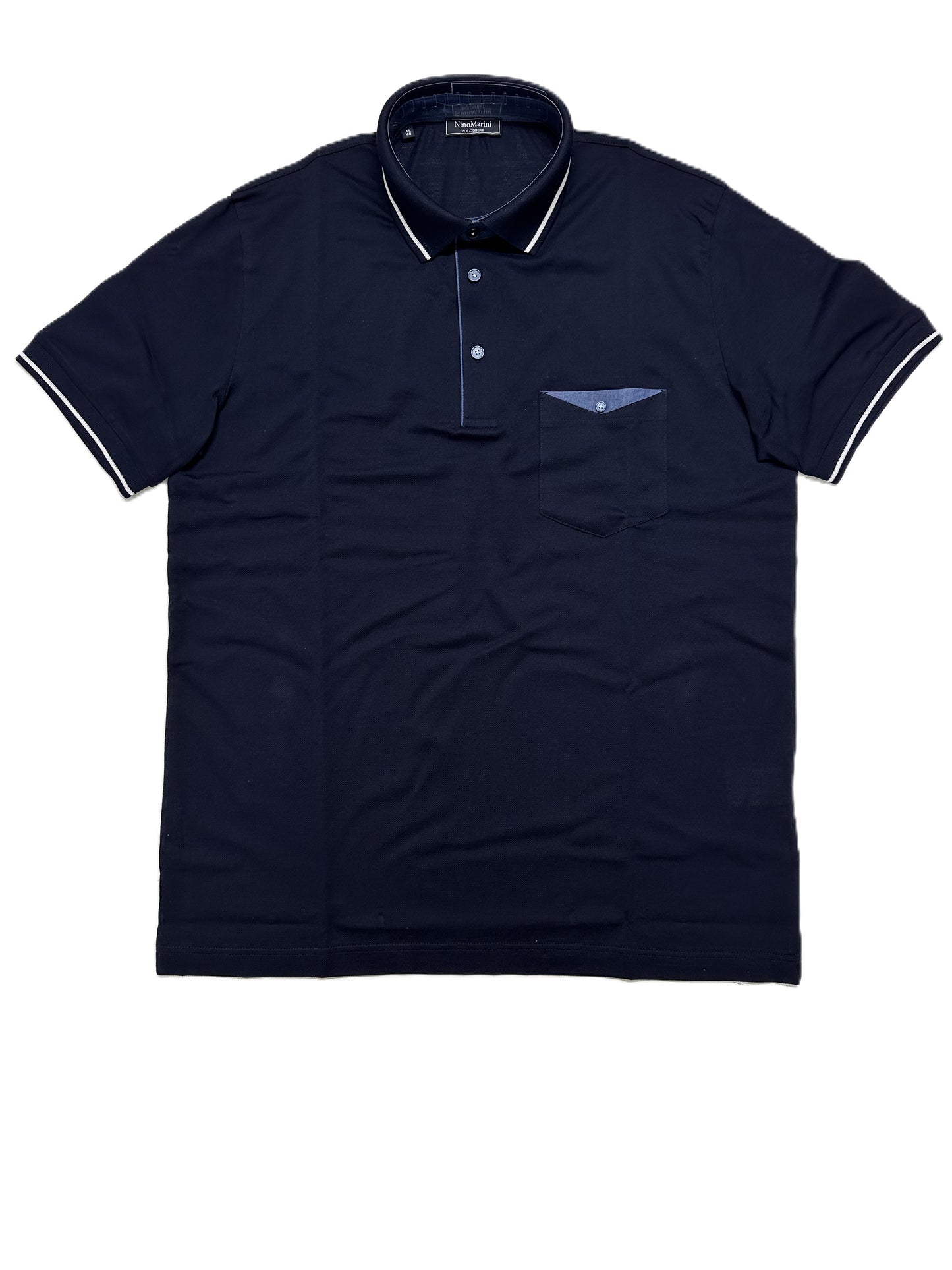 Polo Mezza Manica Nino Marini in Piquet di Filo di Scozia XENIN82429