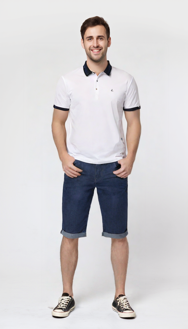 Polo Mezza Manica Nino Marini in Piquet di Filo di Scozia XTNSP52539