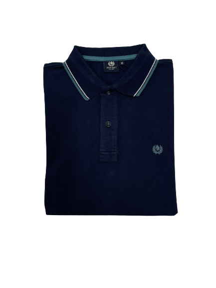 Polo Manica Lunga Taglie Forti in Piquet Ascot 15588-507 Blu 61 - Blocco94