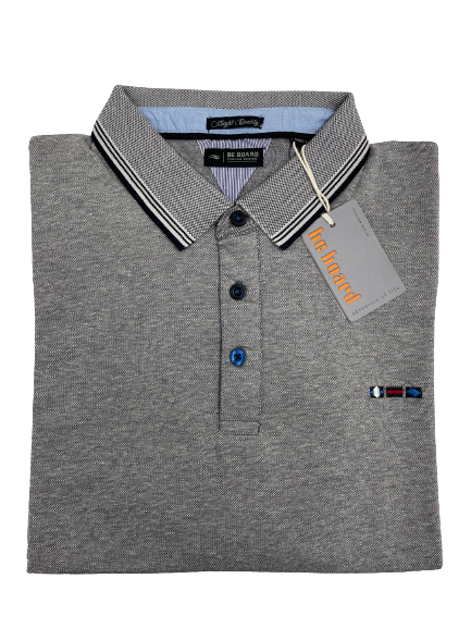 Polo Mezza Manica 22L9617Big Be Board Taglie Forti Blue Oxford - Blocco94
